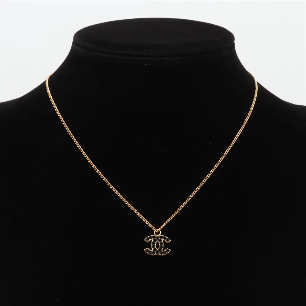 Cocomark 01A Necklace GP x Rhinestone Gold x Black — view 5