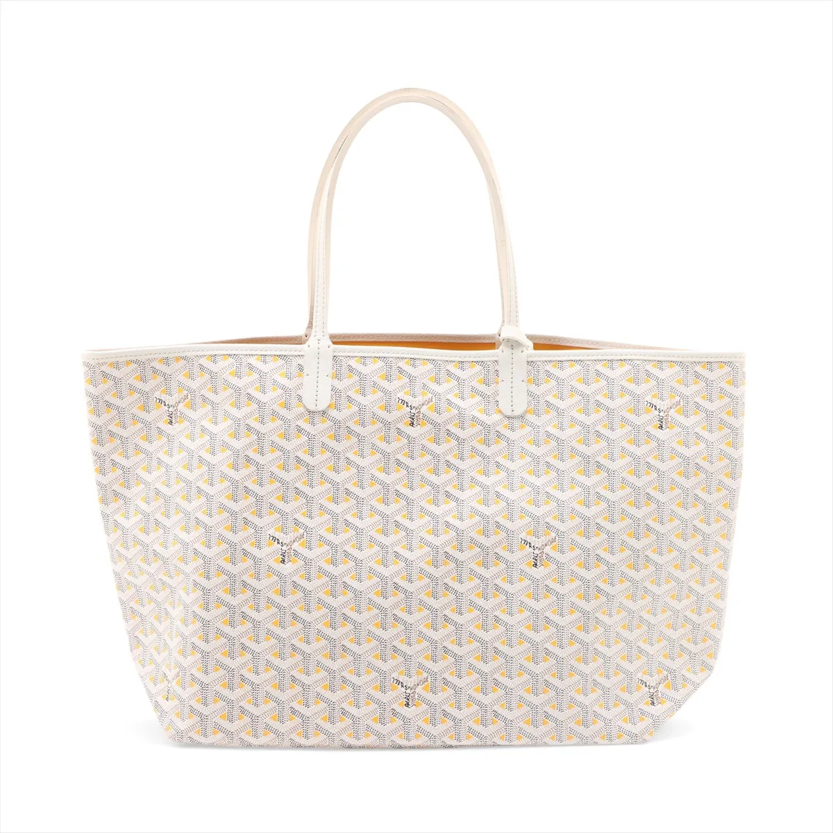 Saint Louis PM PVC x Leather Tote Bag, White — view 2