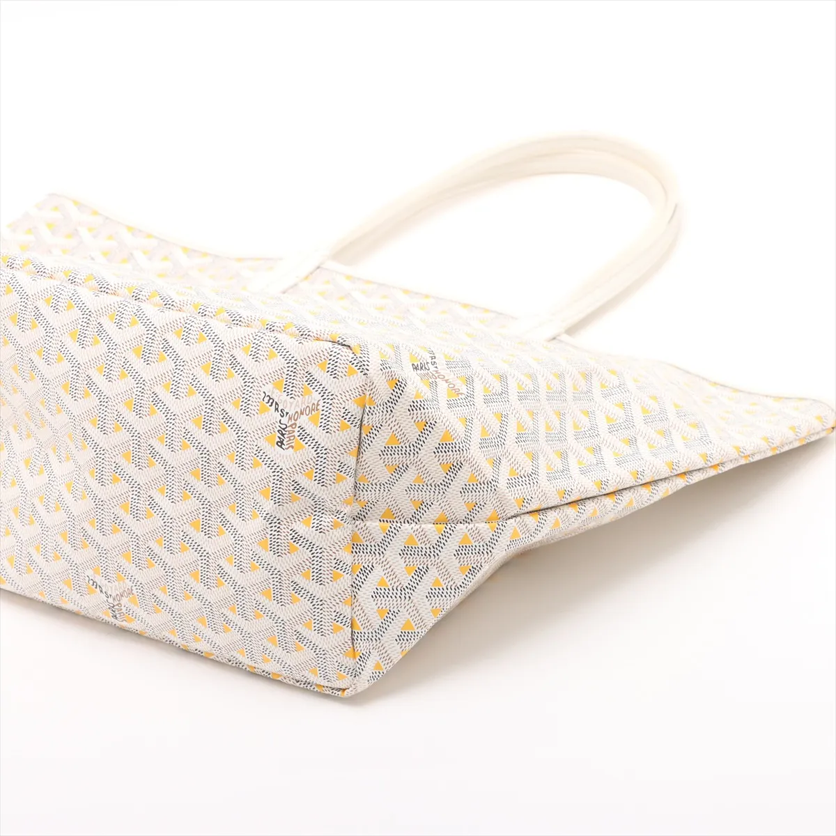 Saint Louis PM PVC x Leather Tote Bag, White — view 3