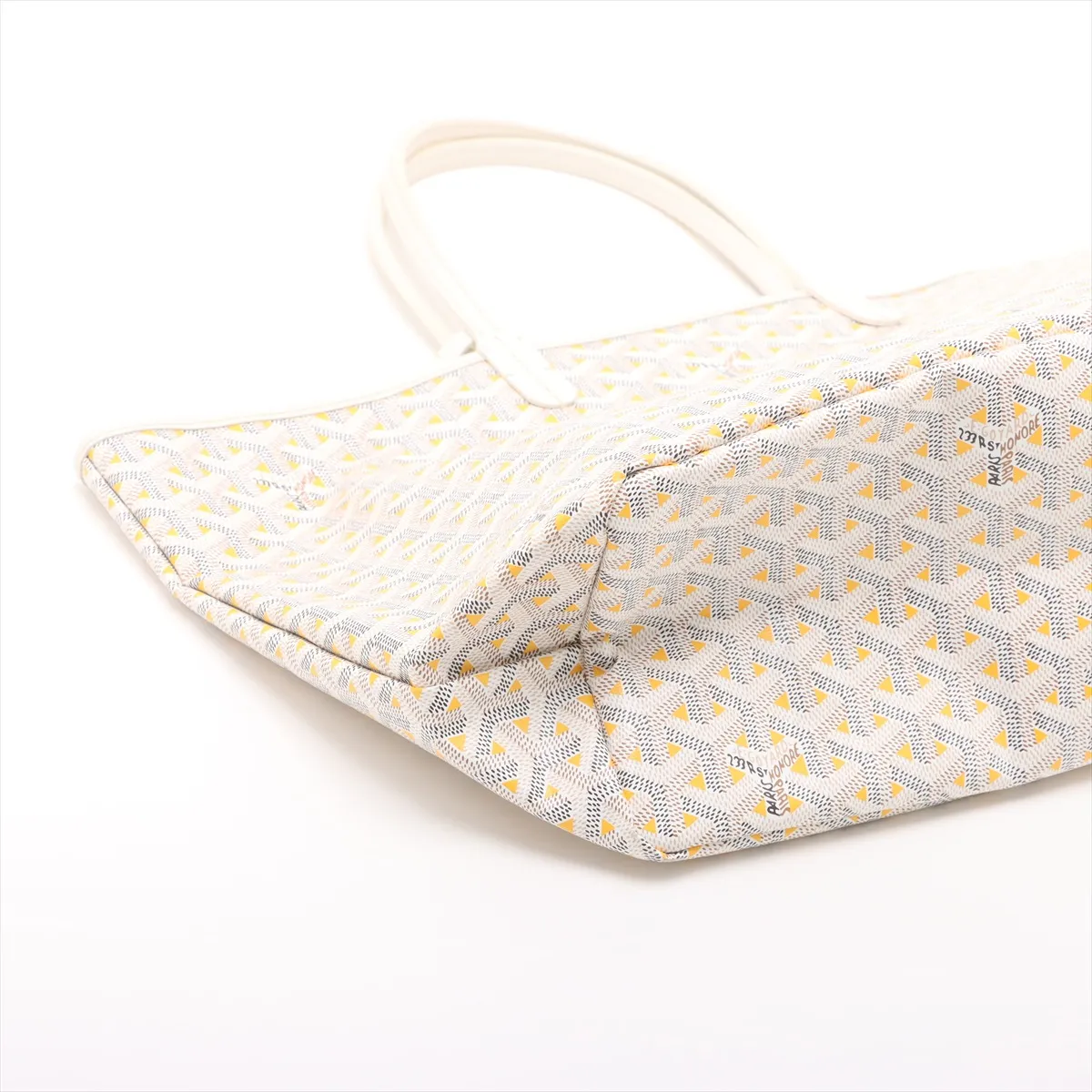 Saint Louis PM PVC x Leather Tote Bag, White — view 4