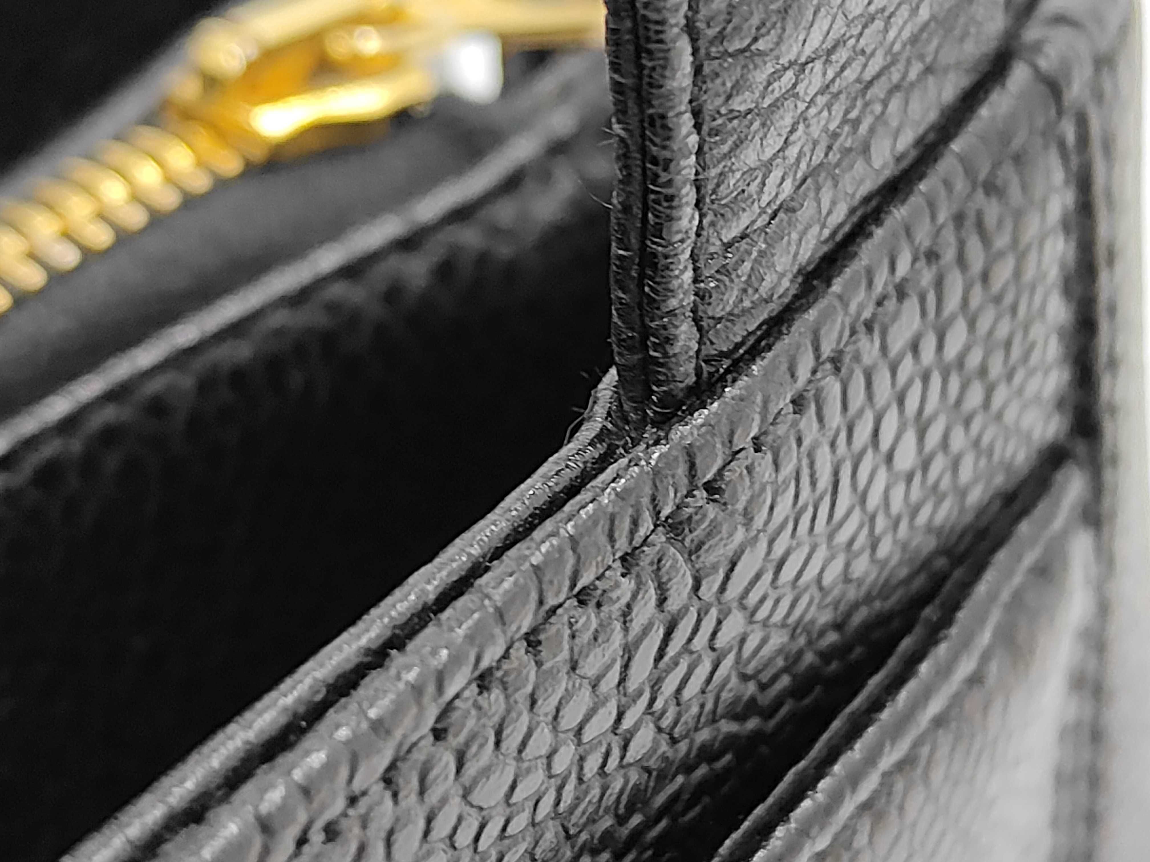 Caviar Skin Embossed Logo Tote Bag, Black, A08062/4705328 (Tote Bag) — view 3