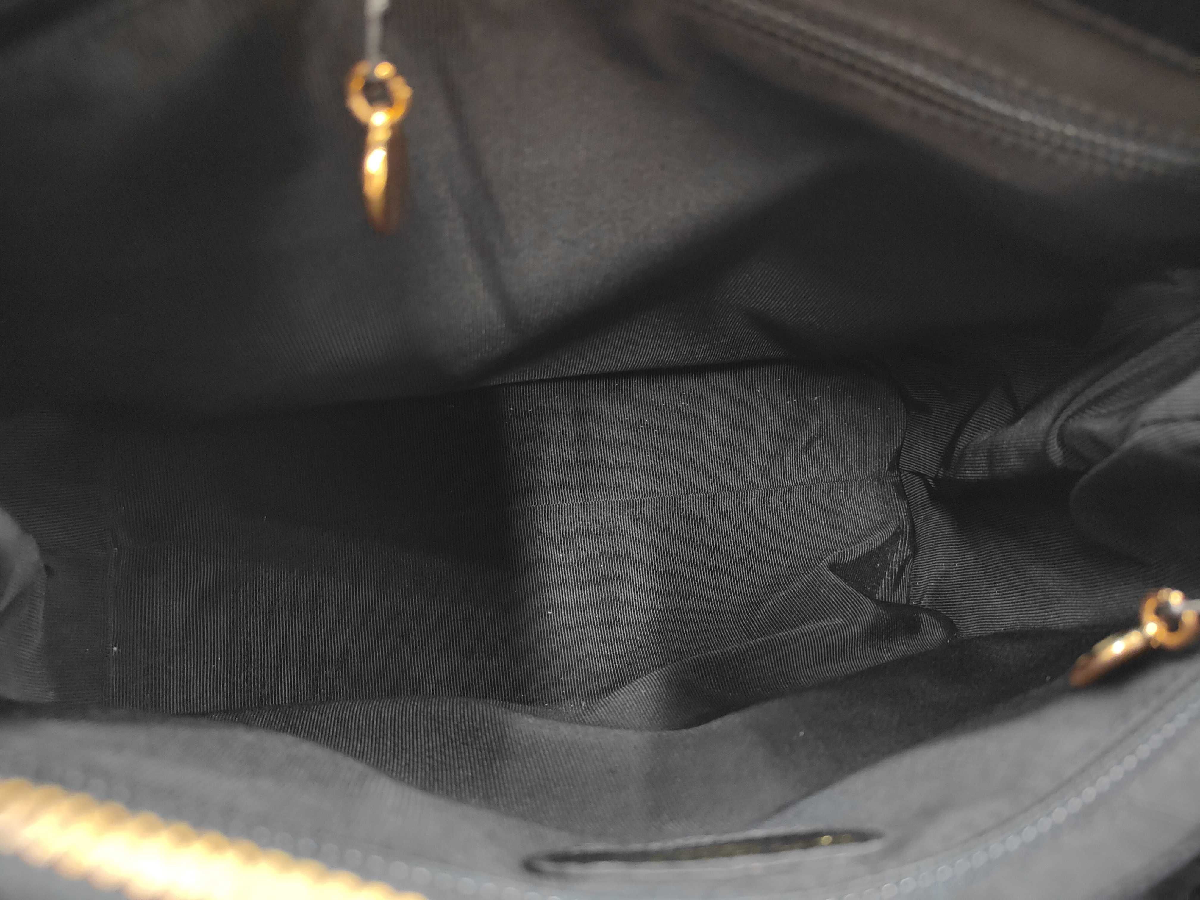 Caviar Skin Embossed Logo Tote Bag, Black, A08062/4705328 (Tote Bag) — view 9
