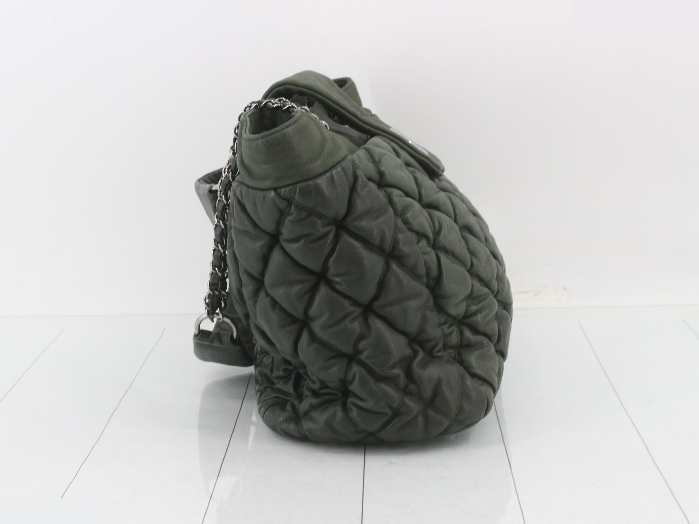 Leather quilted chain tote bag with Coco Mark — view 4