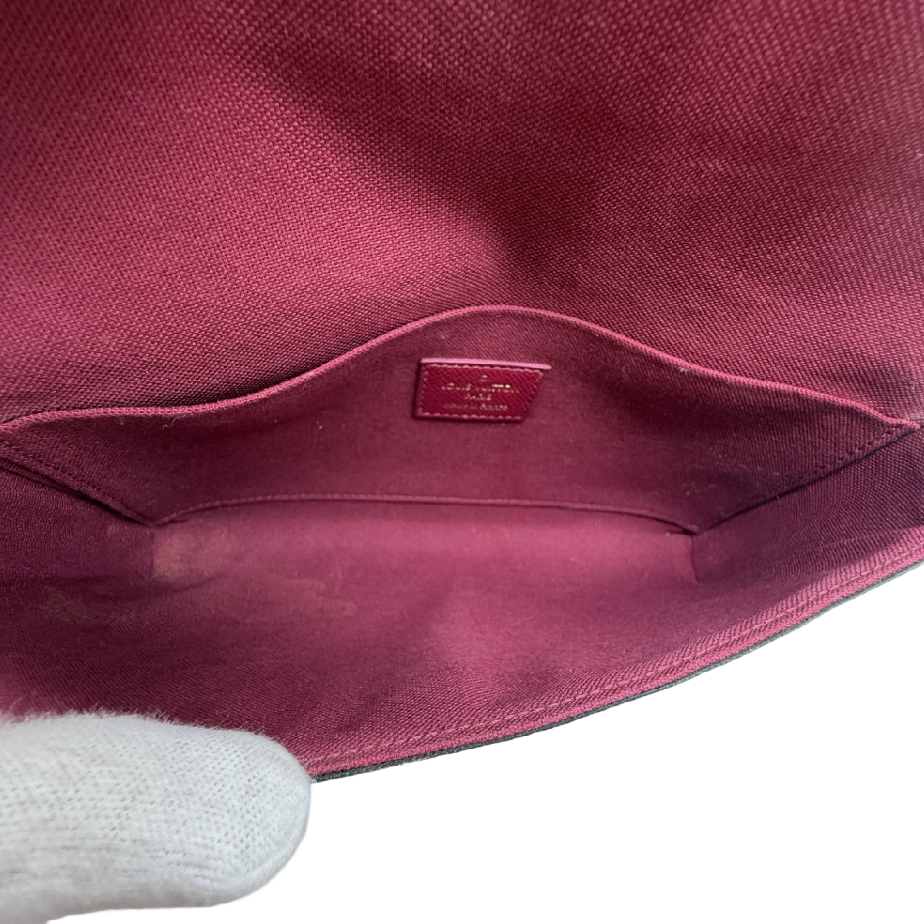 Monogram Pochette Felicie Chain Shoulder Bag Fuchsia Gold Hardware Shoulder Bag — view 12