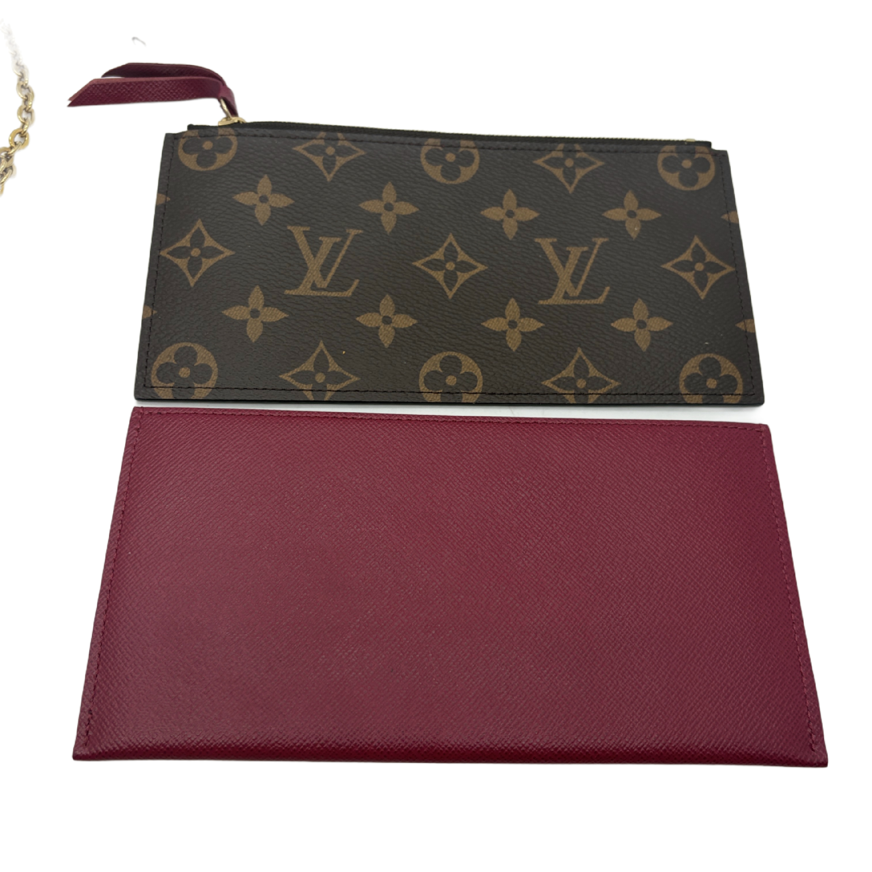 Monogram Pochette Felicie Chain Shoulder Bag Fuchsia Gold Hardware Shoulder Bag — view 15