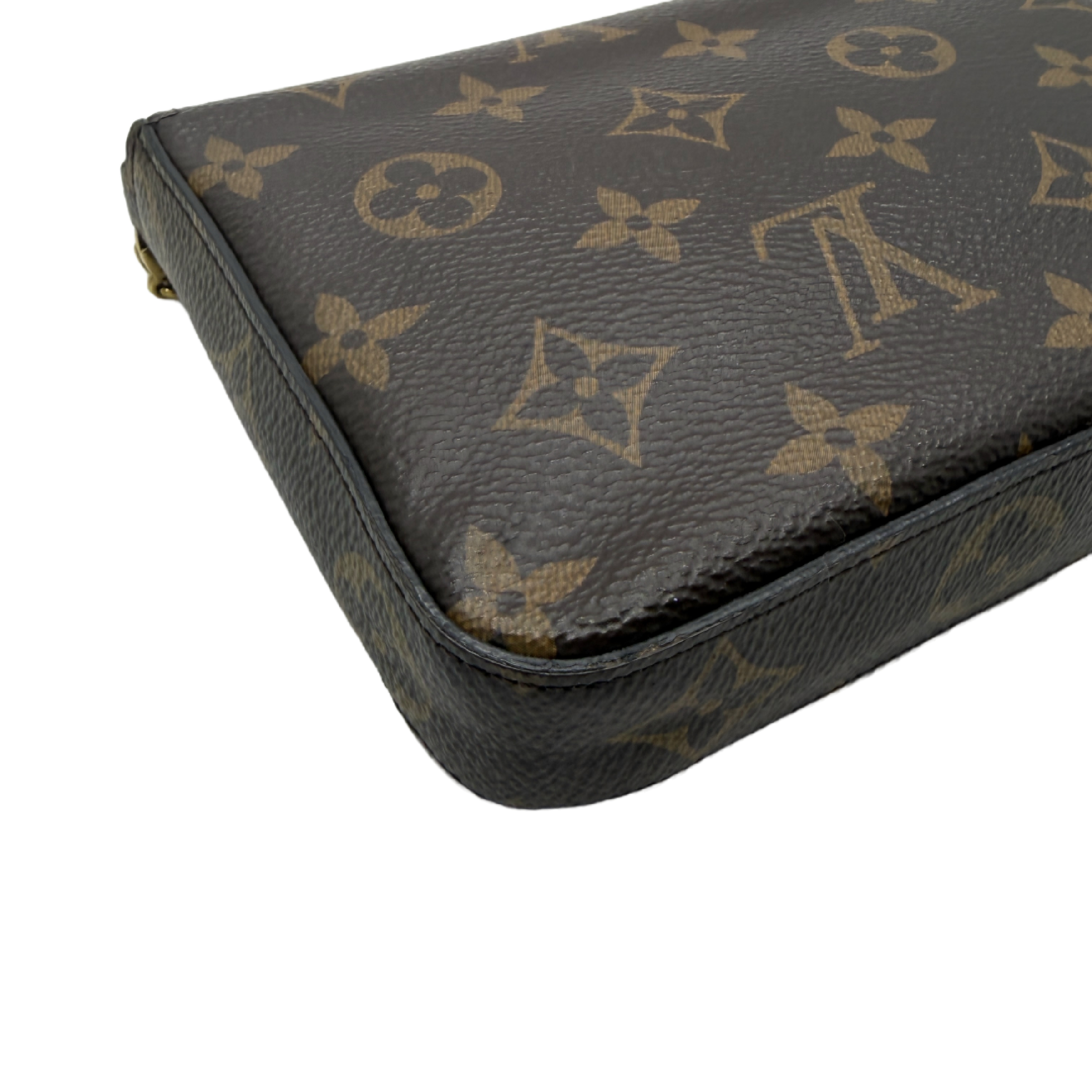 Monogram Pochette Felicie Chain Shoulder Bag Fuchsia Gold Hardware Shoulder Bag — view 8