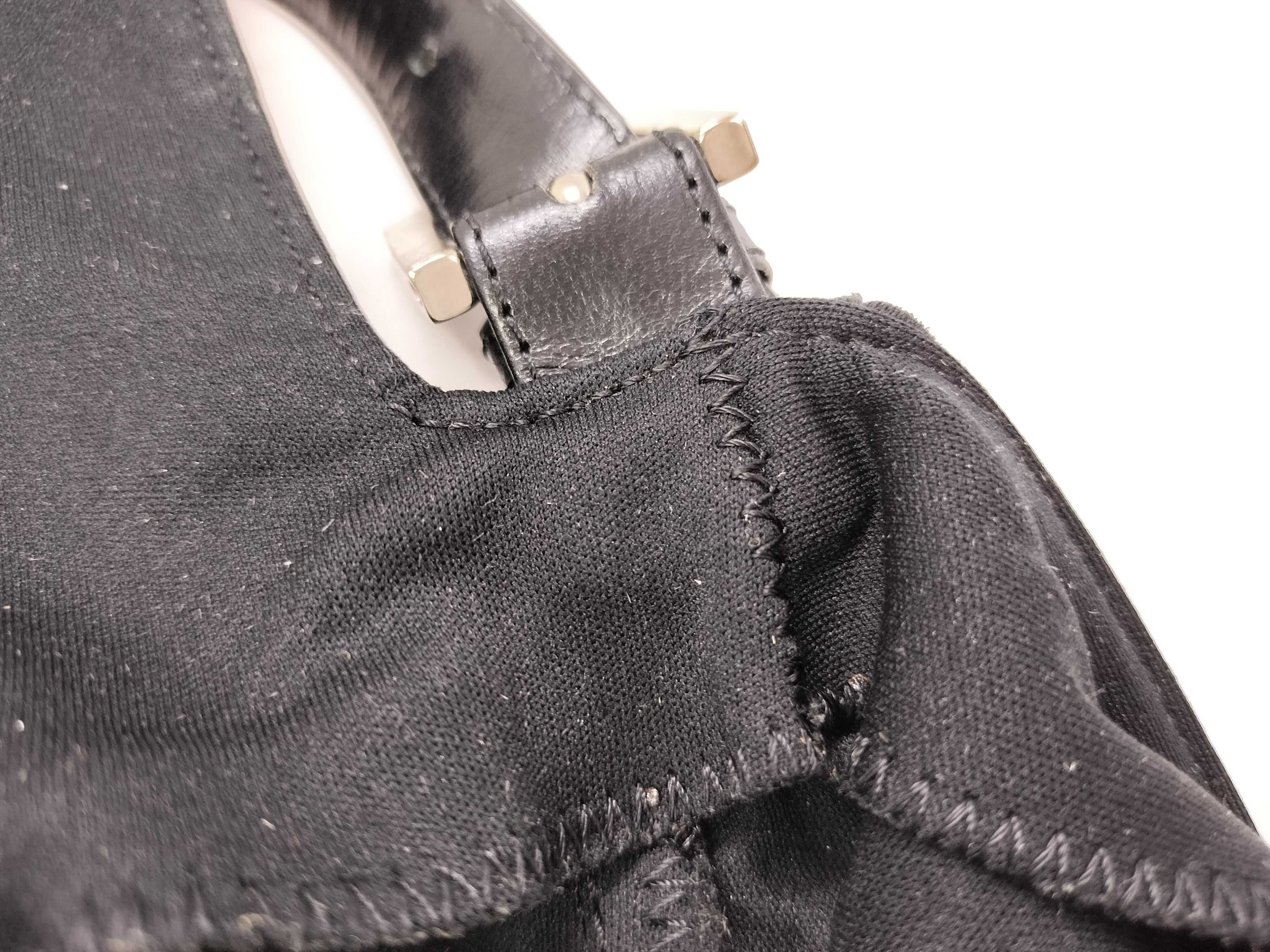 Mamma Fendi Zucca Mamma Bucket Canvas x Leather Shoulder Bag, Black, Approx. W27cm, Model Number Unknown. — view 13