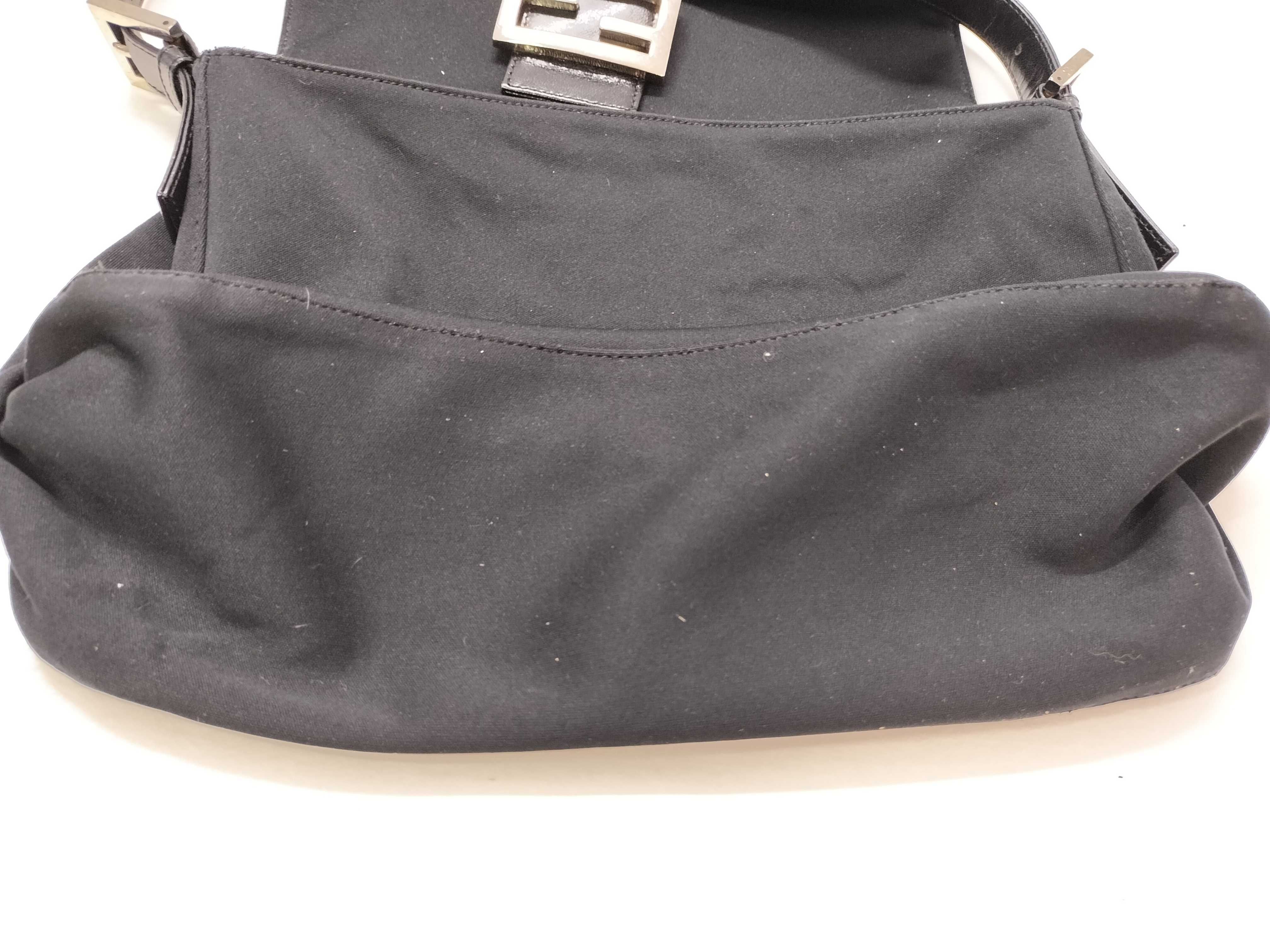 Mamma Fendi Zucca Mamma Bucket Canvas x Leather Shoulder Bag, Black, Approx. W27cm, Model Number Unknown. — view 15