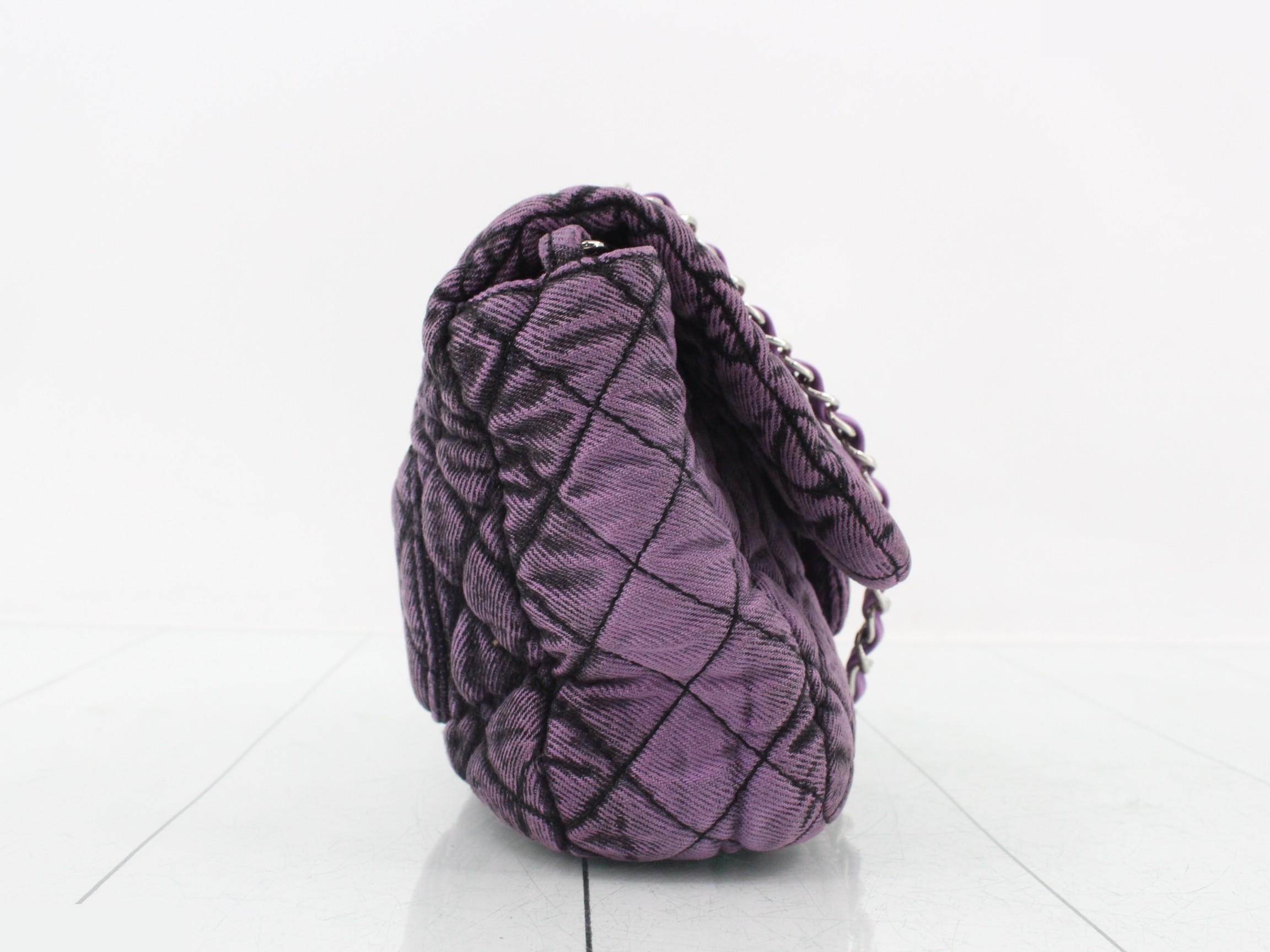 Denim Square Mini Matelassé Shoulder Bag — view 4