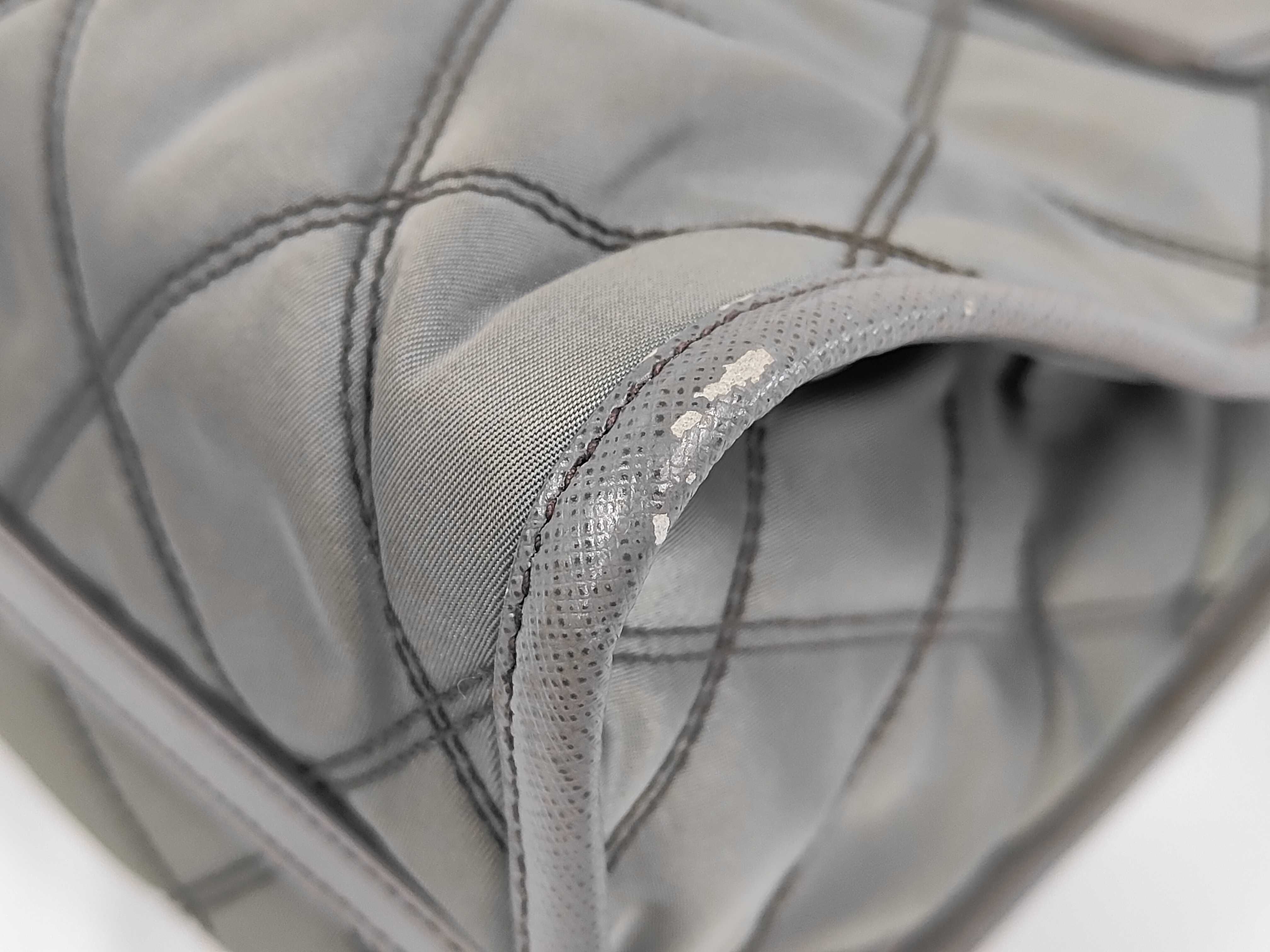 quilted nylon and leather 2-way handbag 1BA100. Accessories: dust bag, shoulder strap. — view 4