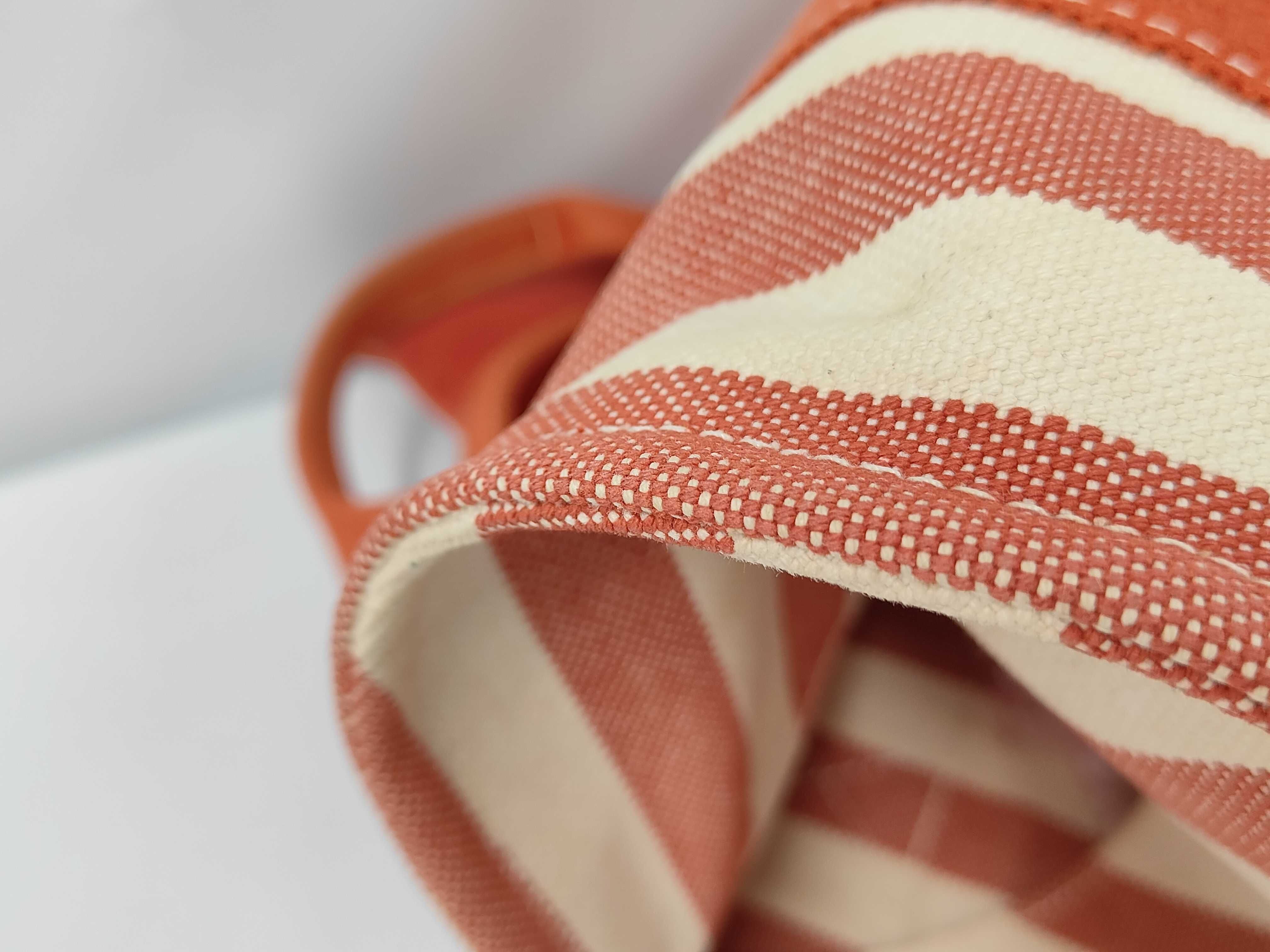 Cannes PM Handbag, Canvas, Stripe, Red Handbag — view 4