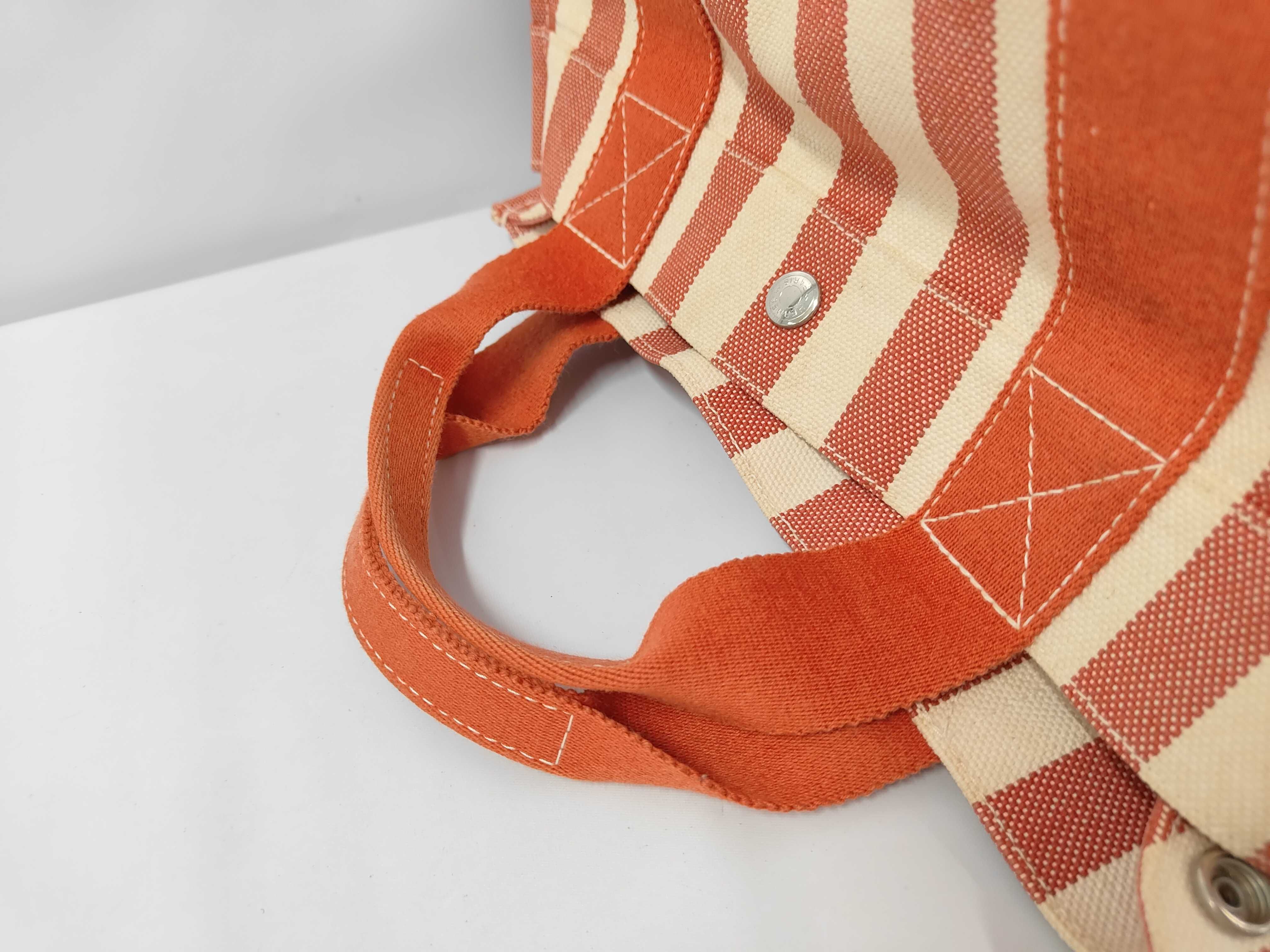 Cannes PM Handbag, Canvas, Stripe, Red Handbag — view 5