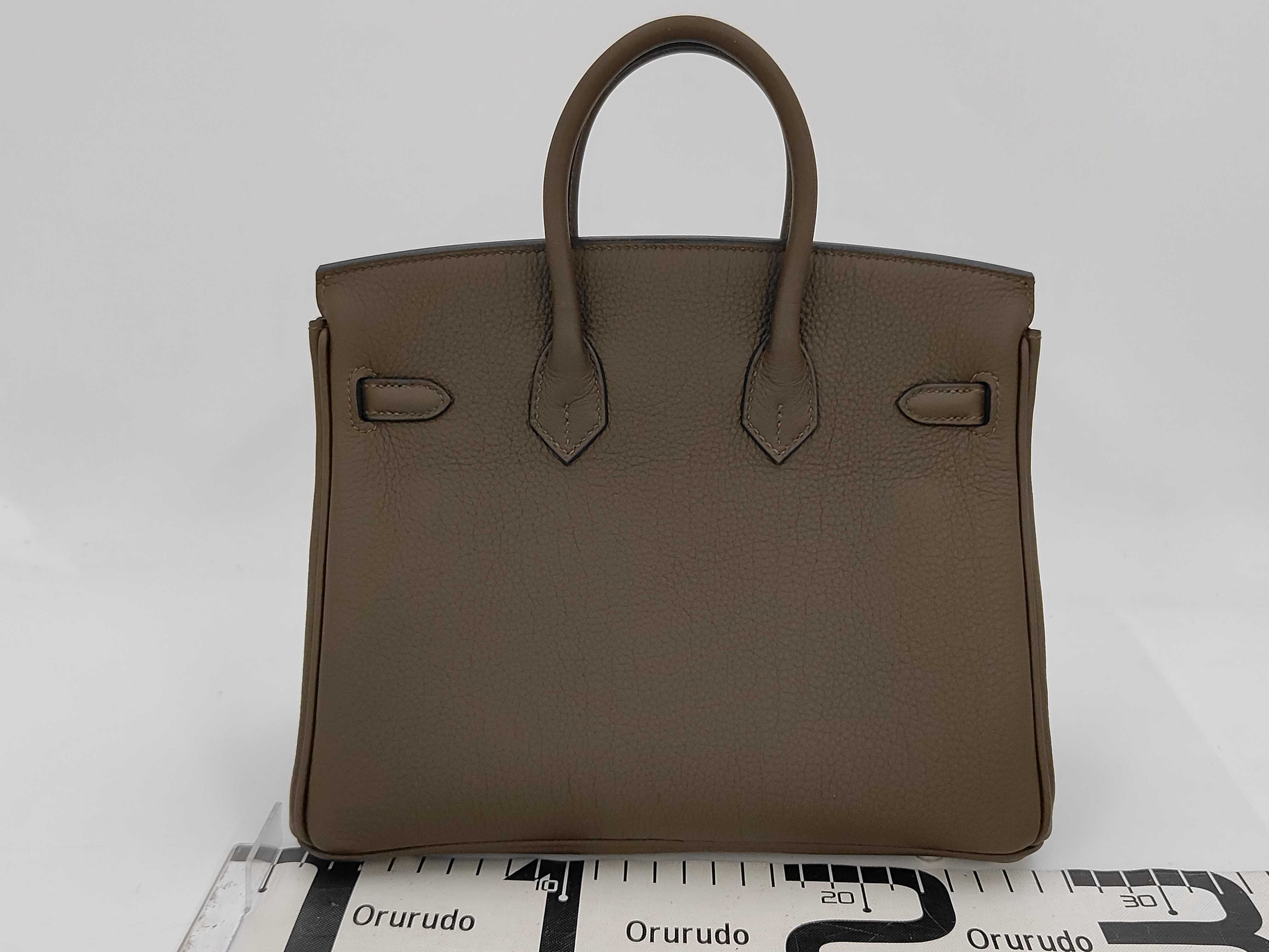Birkin 25 Vert Roden Togo Silver Hardware G Stamp Handbag — view 2
