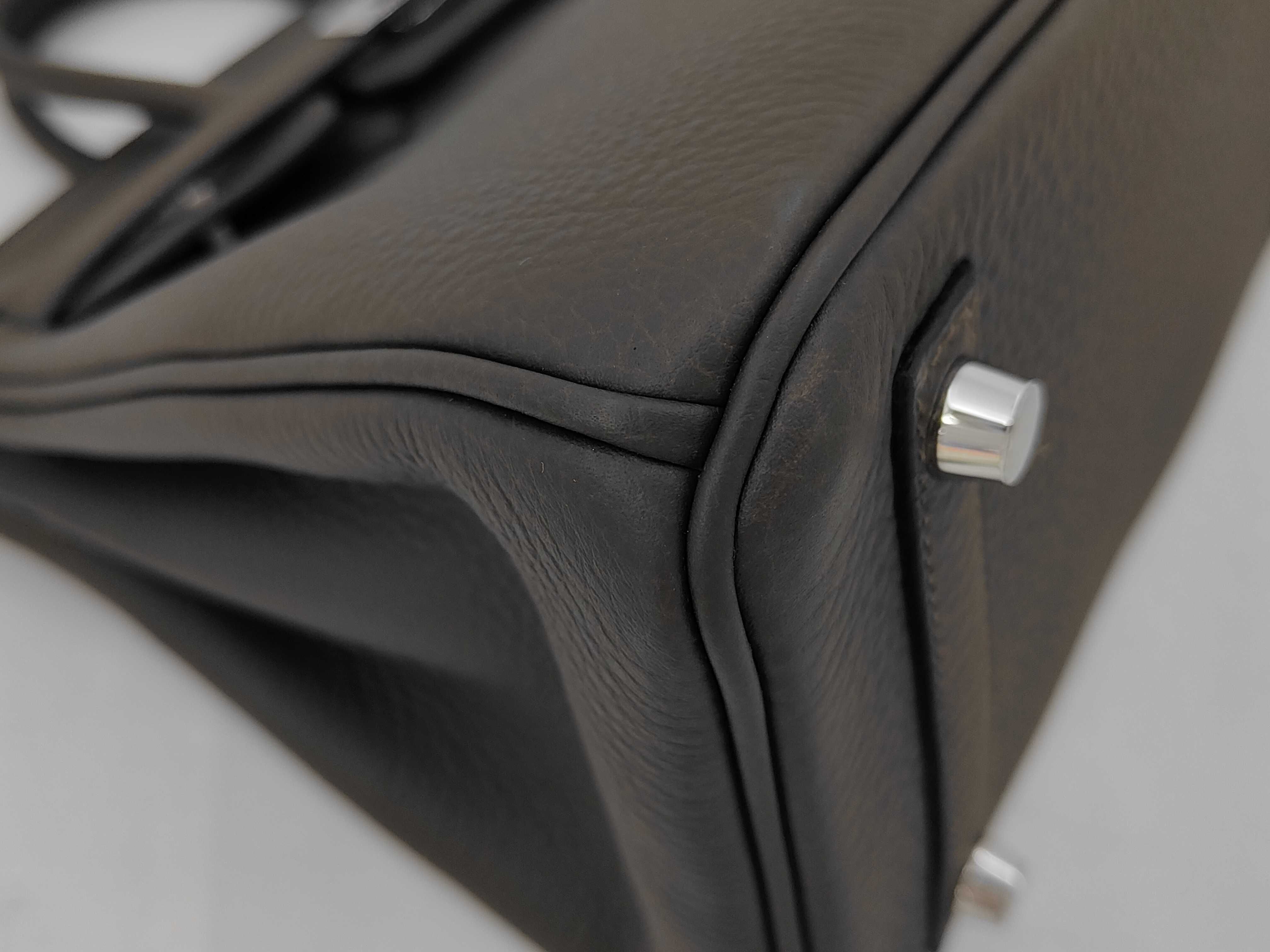 Birkin 25 Vert Roden Togo Silver Hardware G Stamp Handbag — view 3