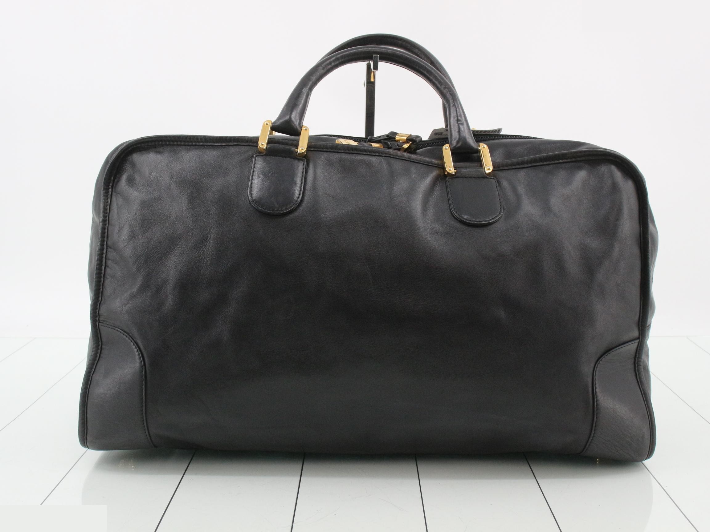 Amazona 50 Boston Bag, Leather, Black — view 2