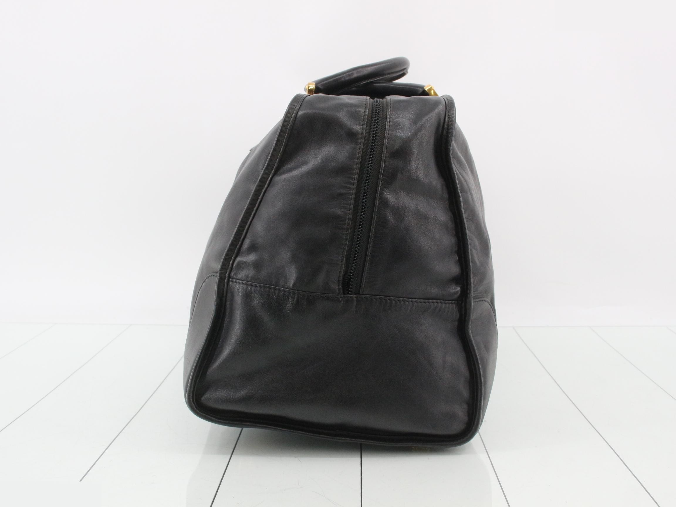 Amazona 50 Boston Bag, Leather, Black — view 3