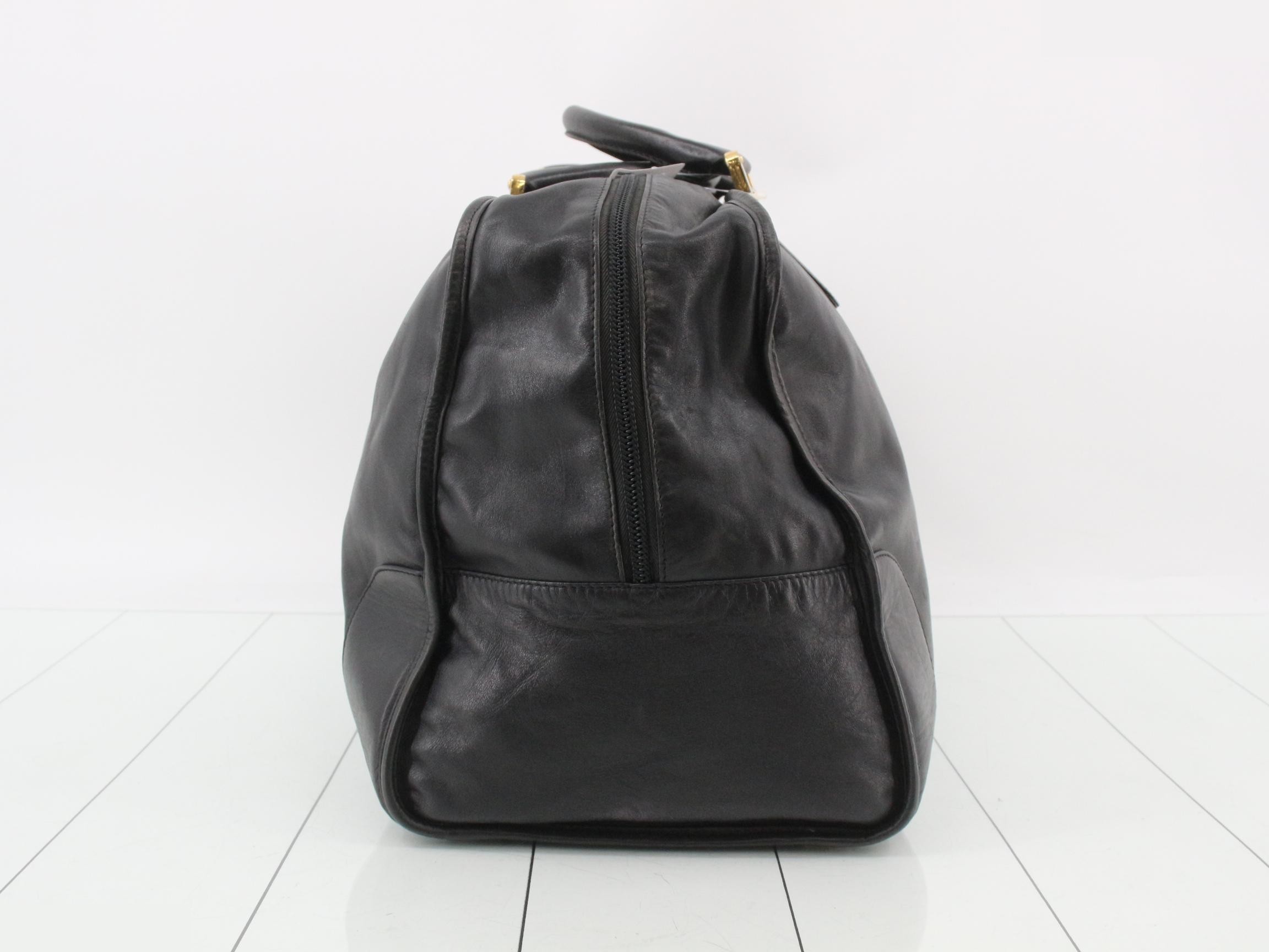 Amazona 50 Boston Bag, Leather, Black — view 4