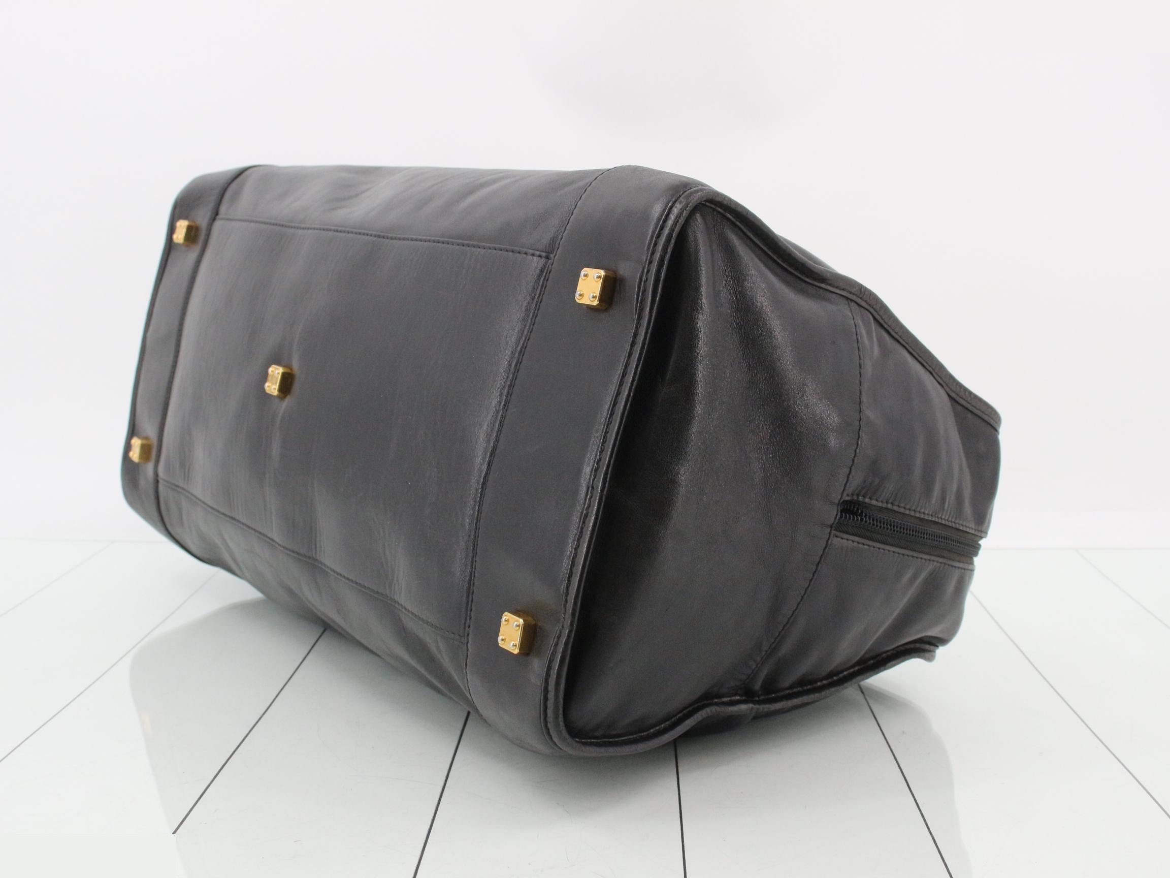 Amazona 50 Boston Bag, Leather, Black — view 6