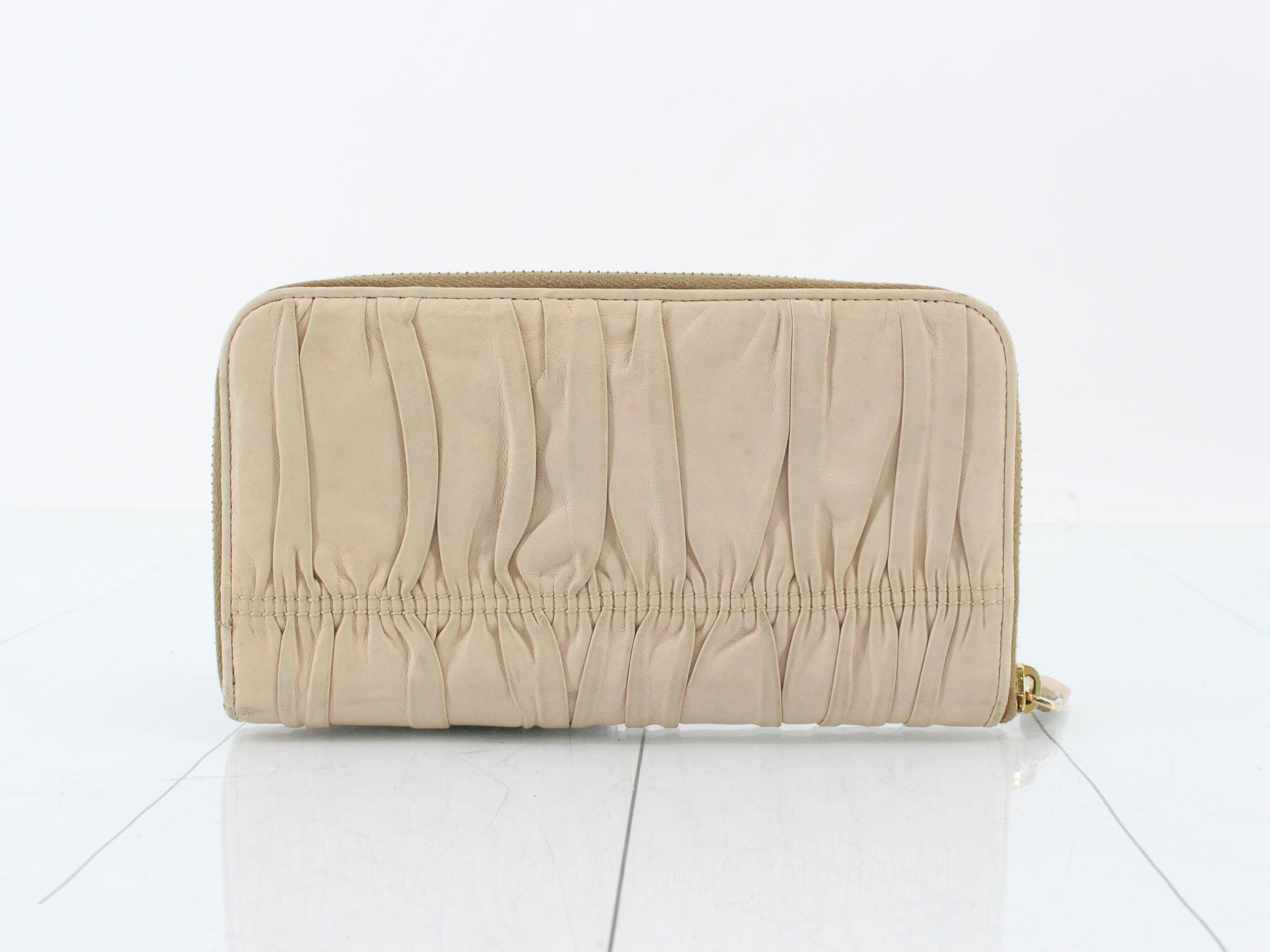 Lambskin Leather Long Wallet, Round Zipper — view 2