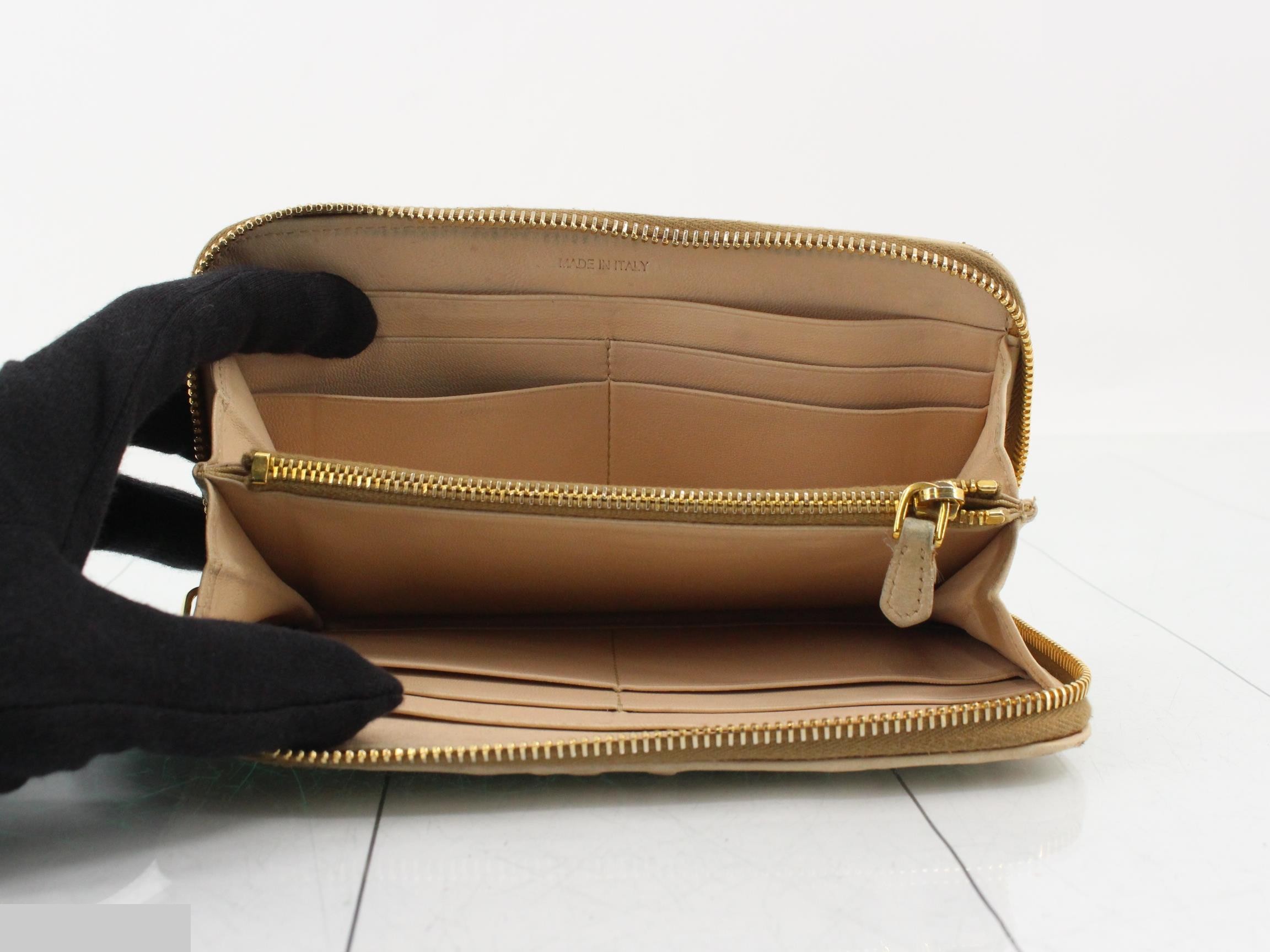 Lambskin Leather Long Wallet, Round Zipper — view 4