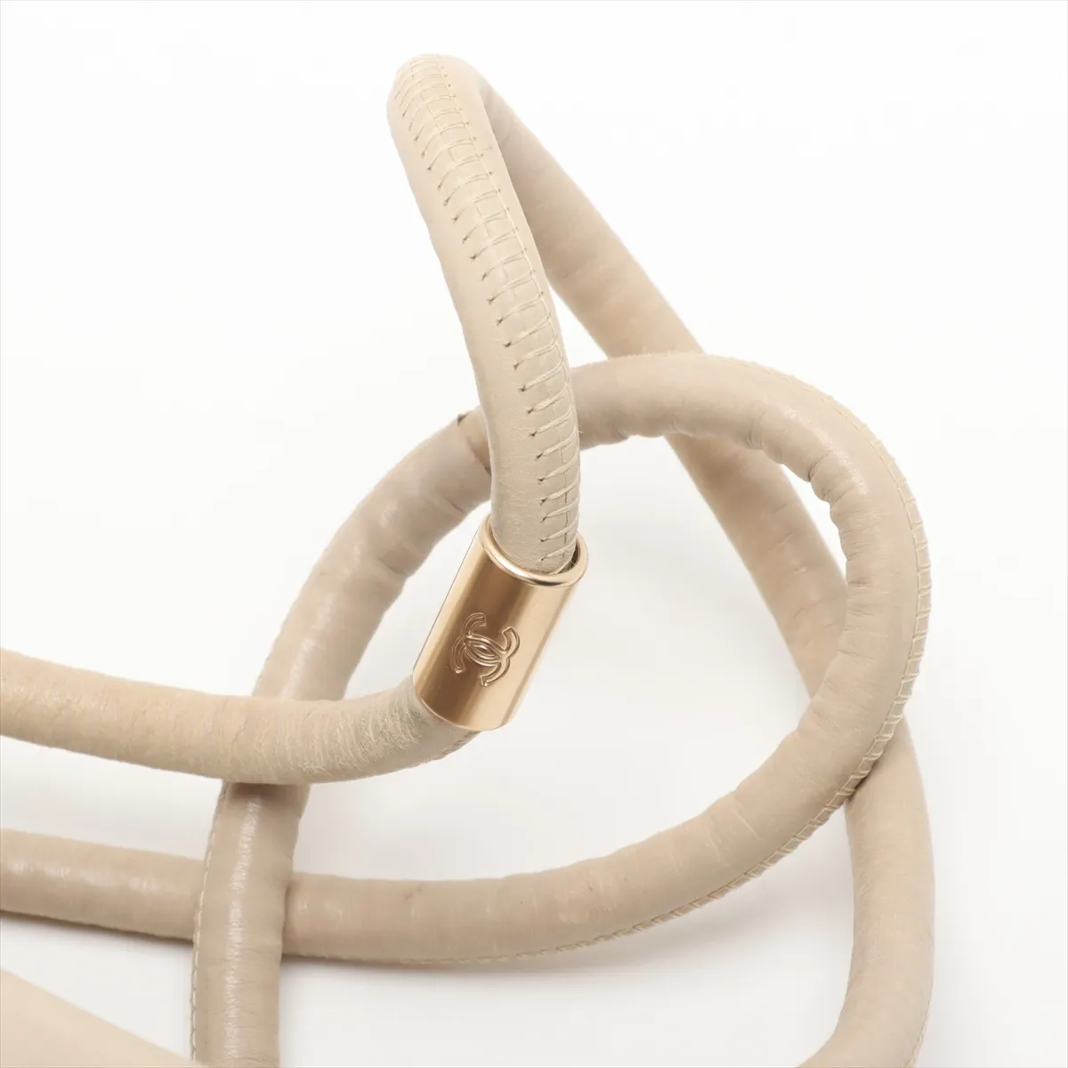 Camellia Lambskin Tote Bag Beige Gold Hardware 7984149 No. 7 — view 11