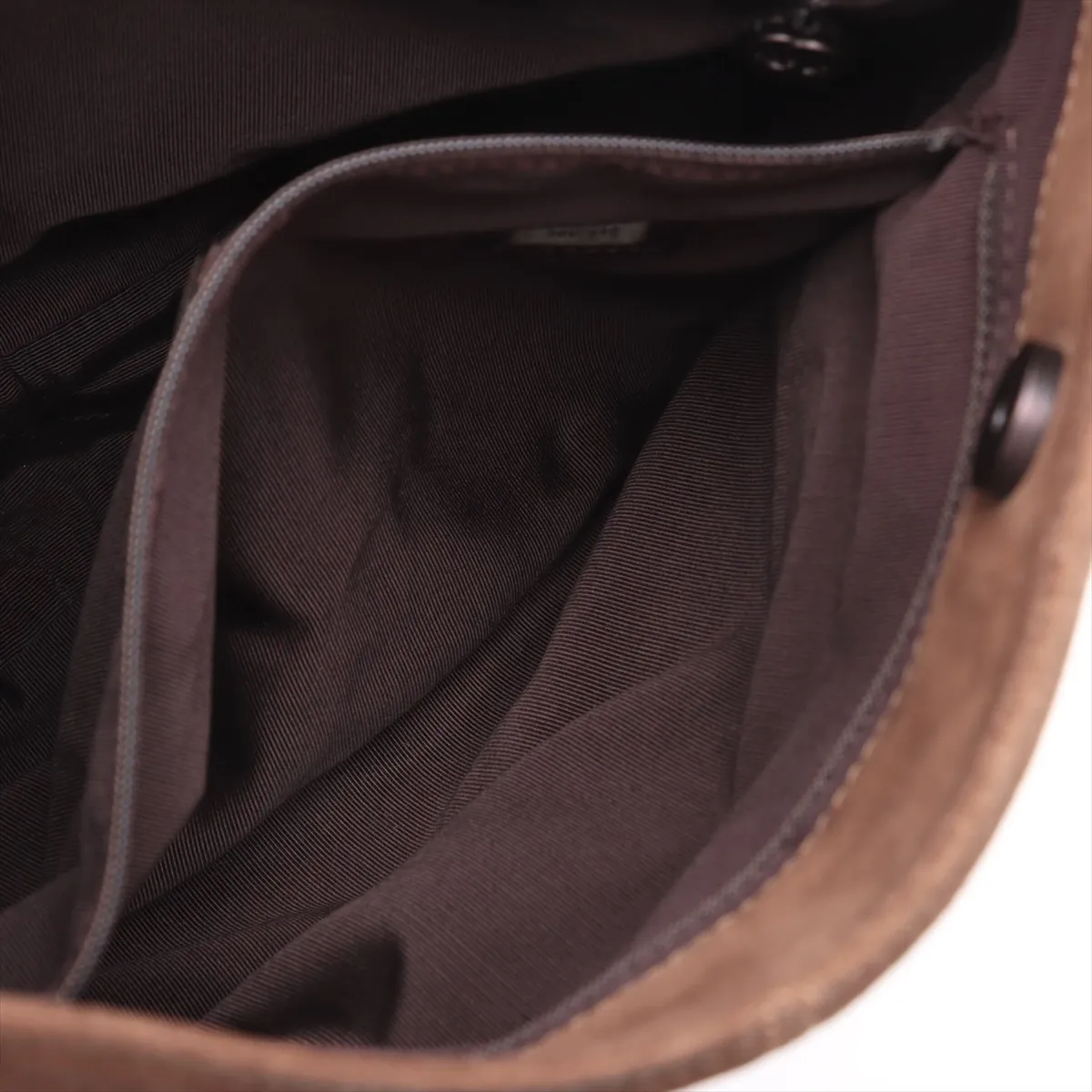 Coco Mark Suede Chain Shoulder Bag, Brown, 5492390, Series 5 — view 8