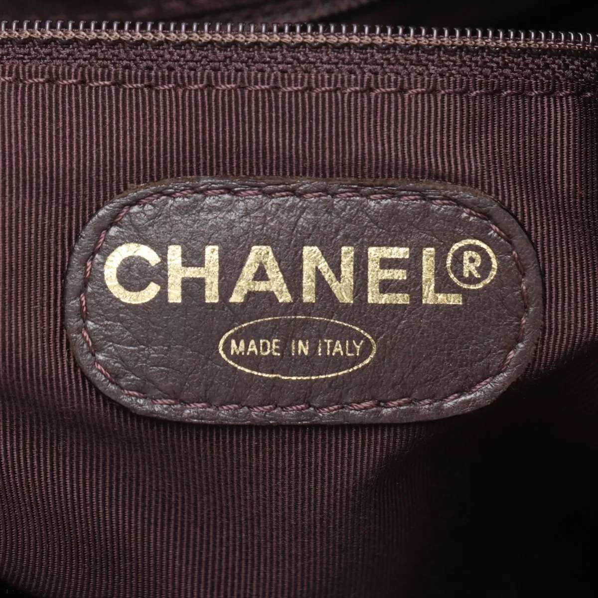 Coco Mark Suede Chain Shoulder Bag, Brown, 5492390, Series 5 — view 9