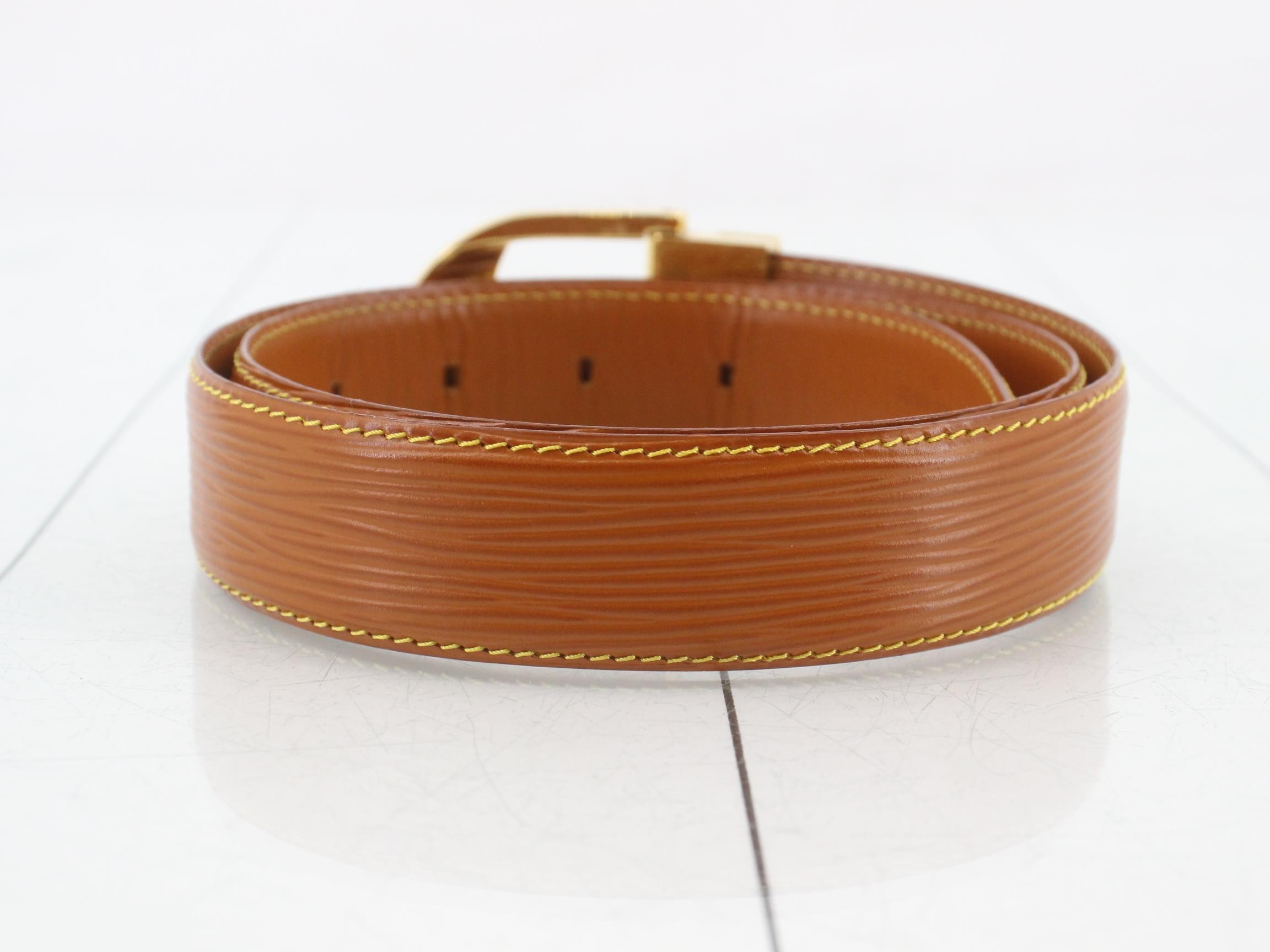 Epi Leather Ceinture Classique Zipangu Gold, Size: 110 — view 2