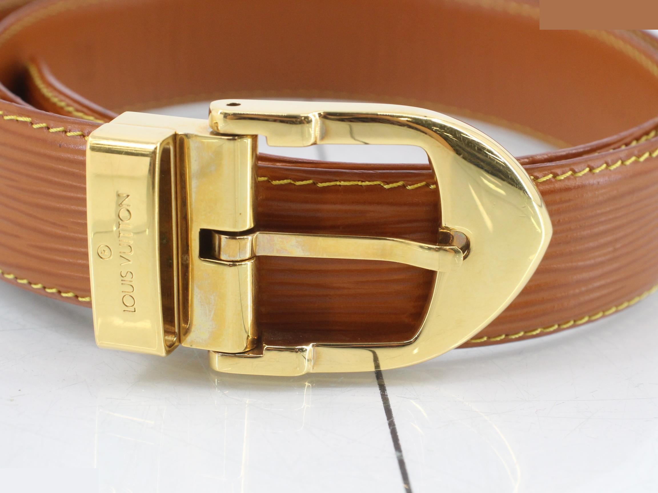 Epi Leather Ceinture Classique Zipangu Gold, Size: 110 — view 3