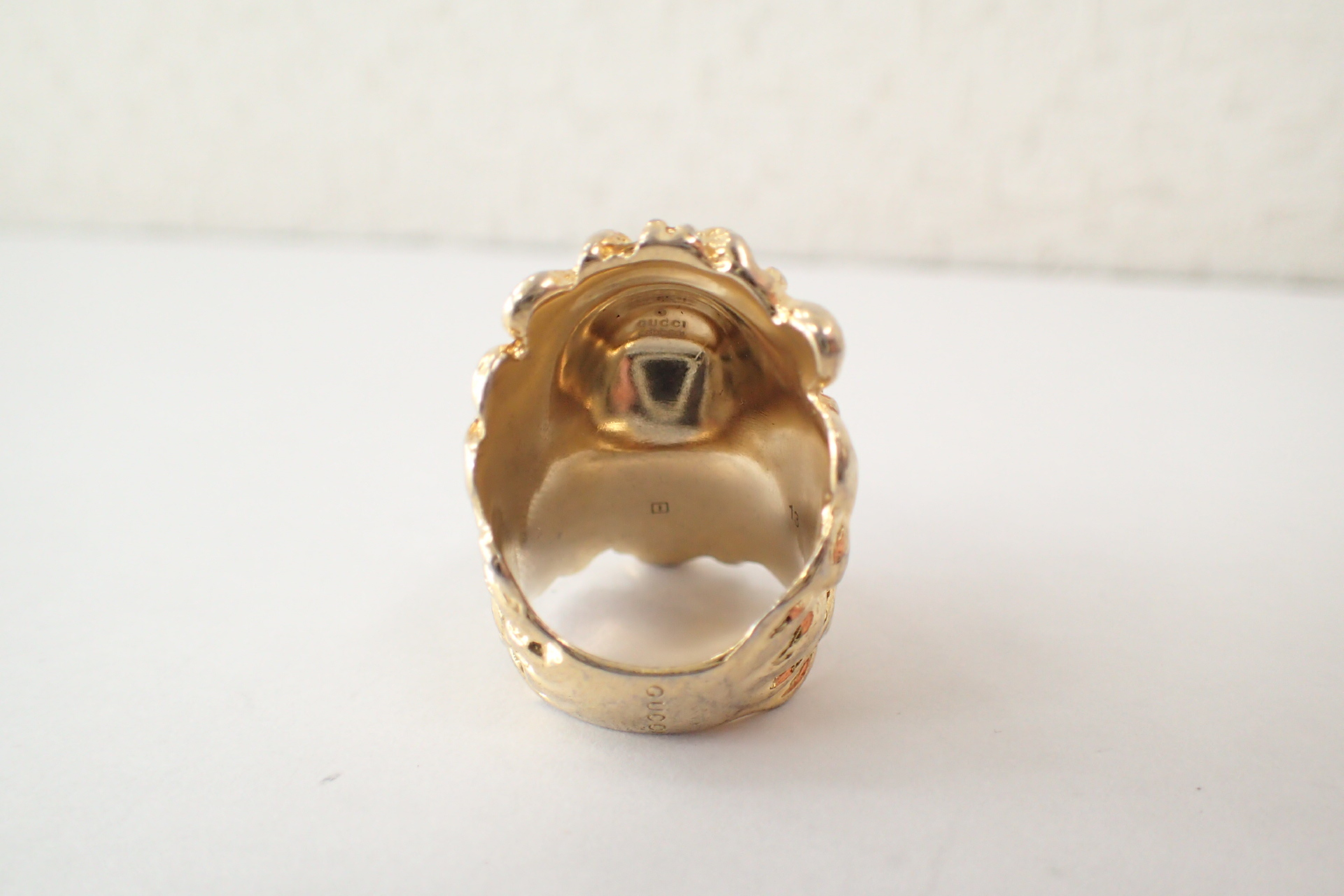 Lion Clear Stone Gold Color Ring — view 4