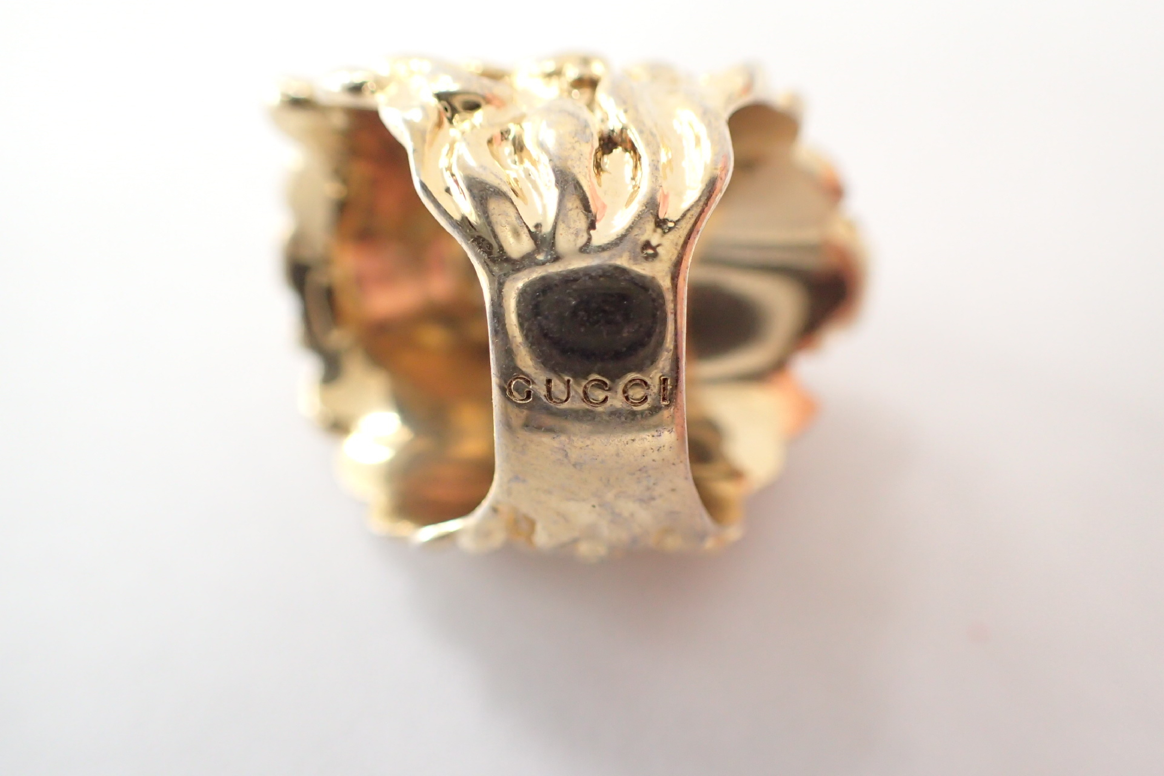 Lion Clear Stone Gold Color Ring — view 5
