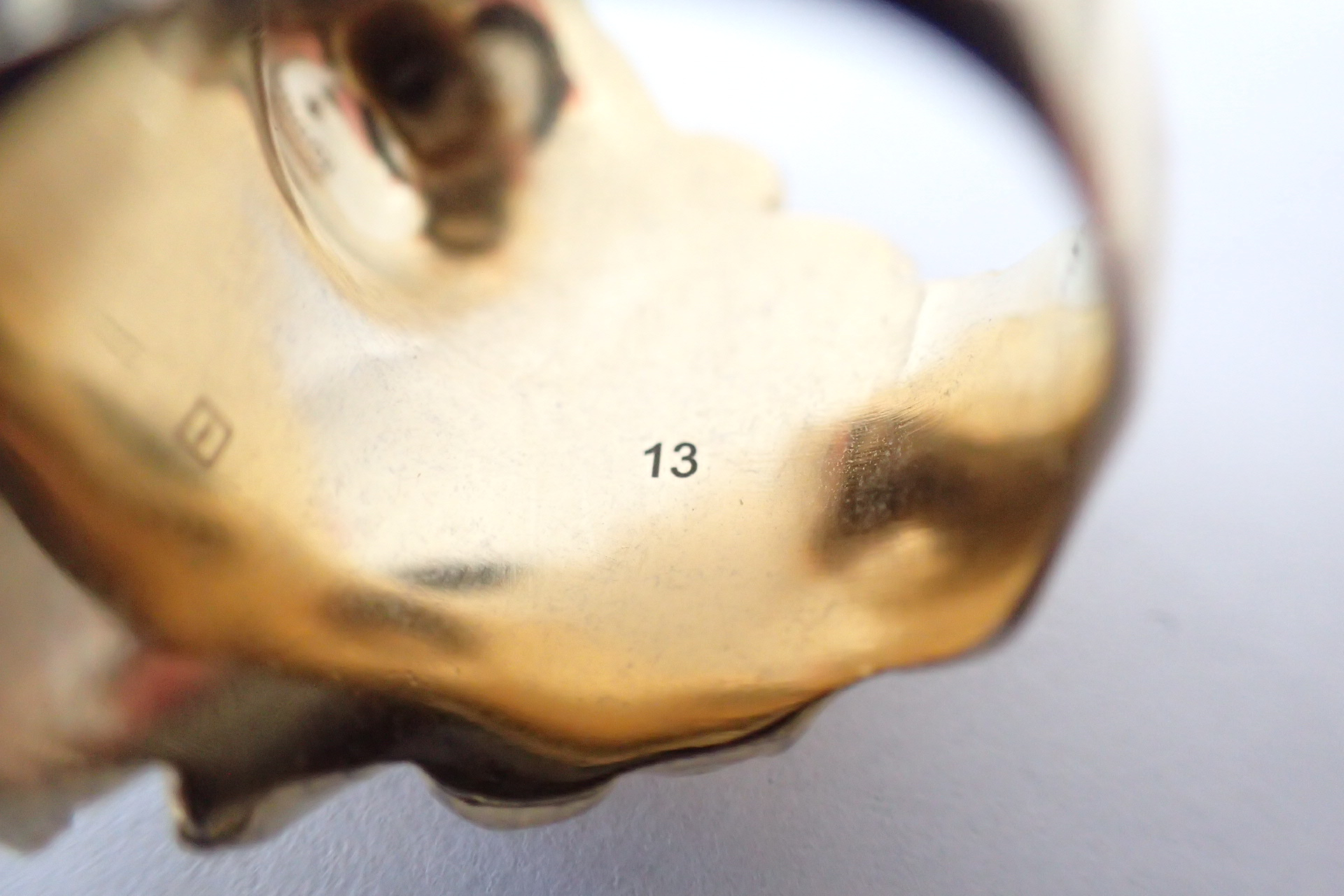Lion Clear Stone Gold Color Ring — view 8