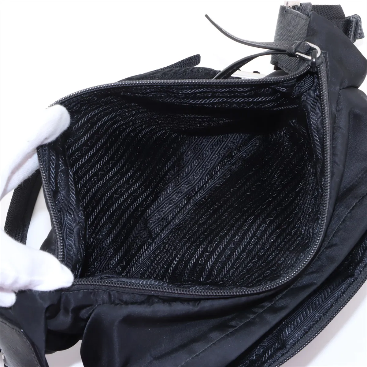 Tessuto Nylon Body Bag Black — view 6