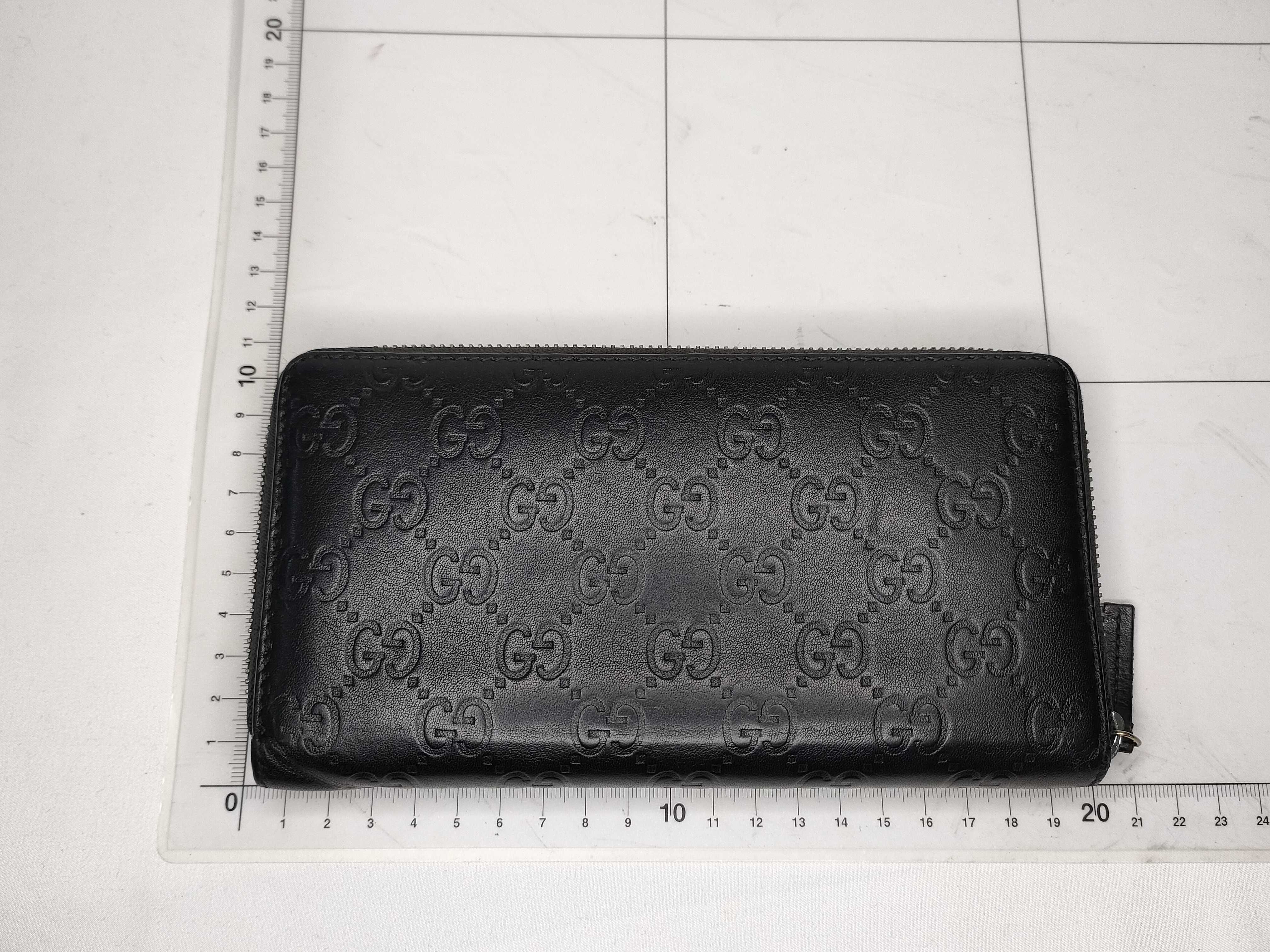 Guccissima Leather Round Long Wallet, Black, Serial Number — view 2