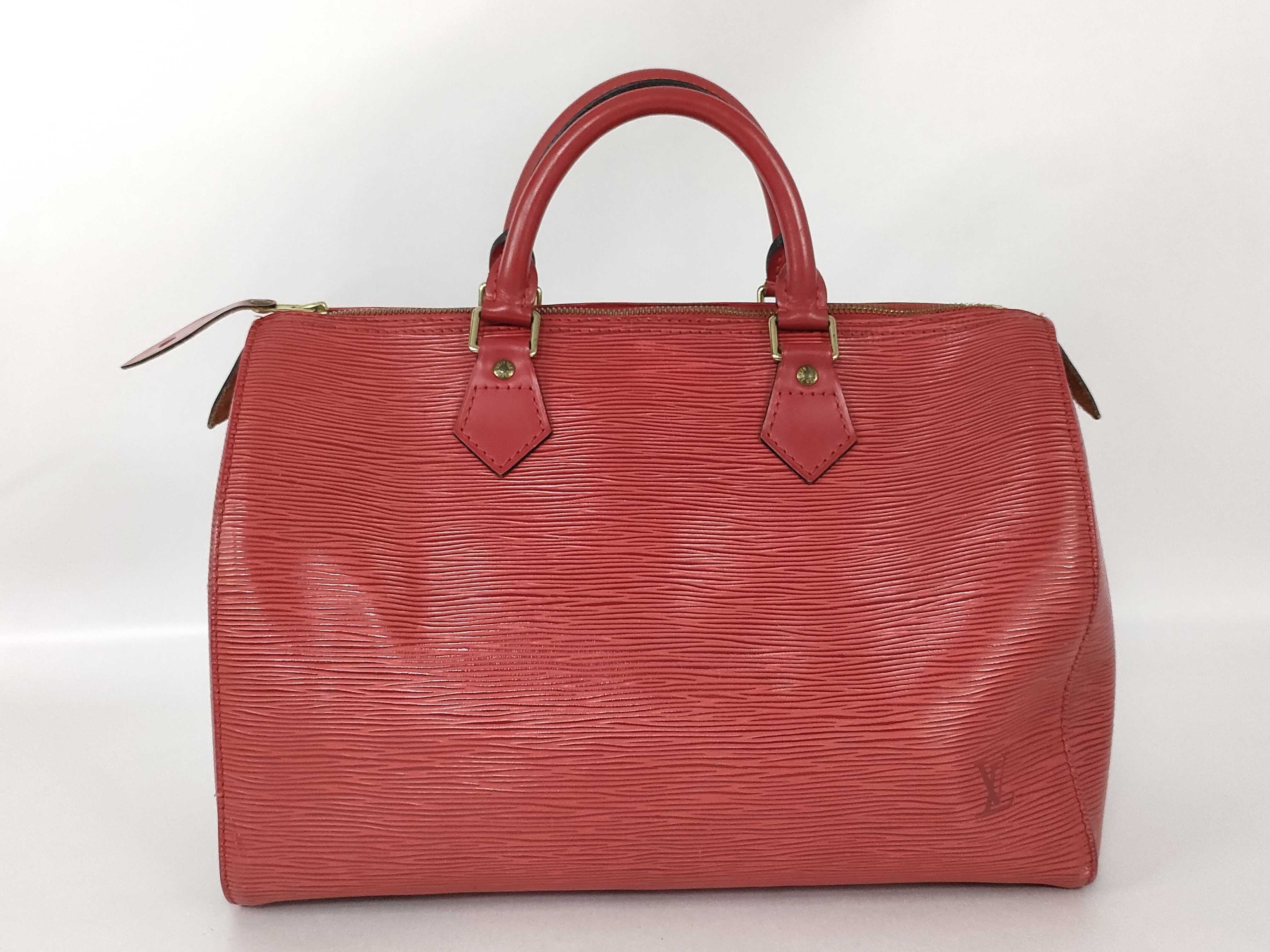 Epi Speedy 30 Epi Red Handbag