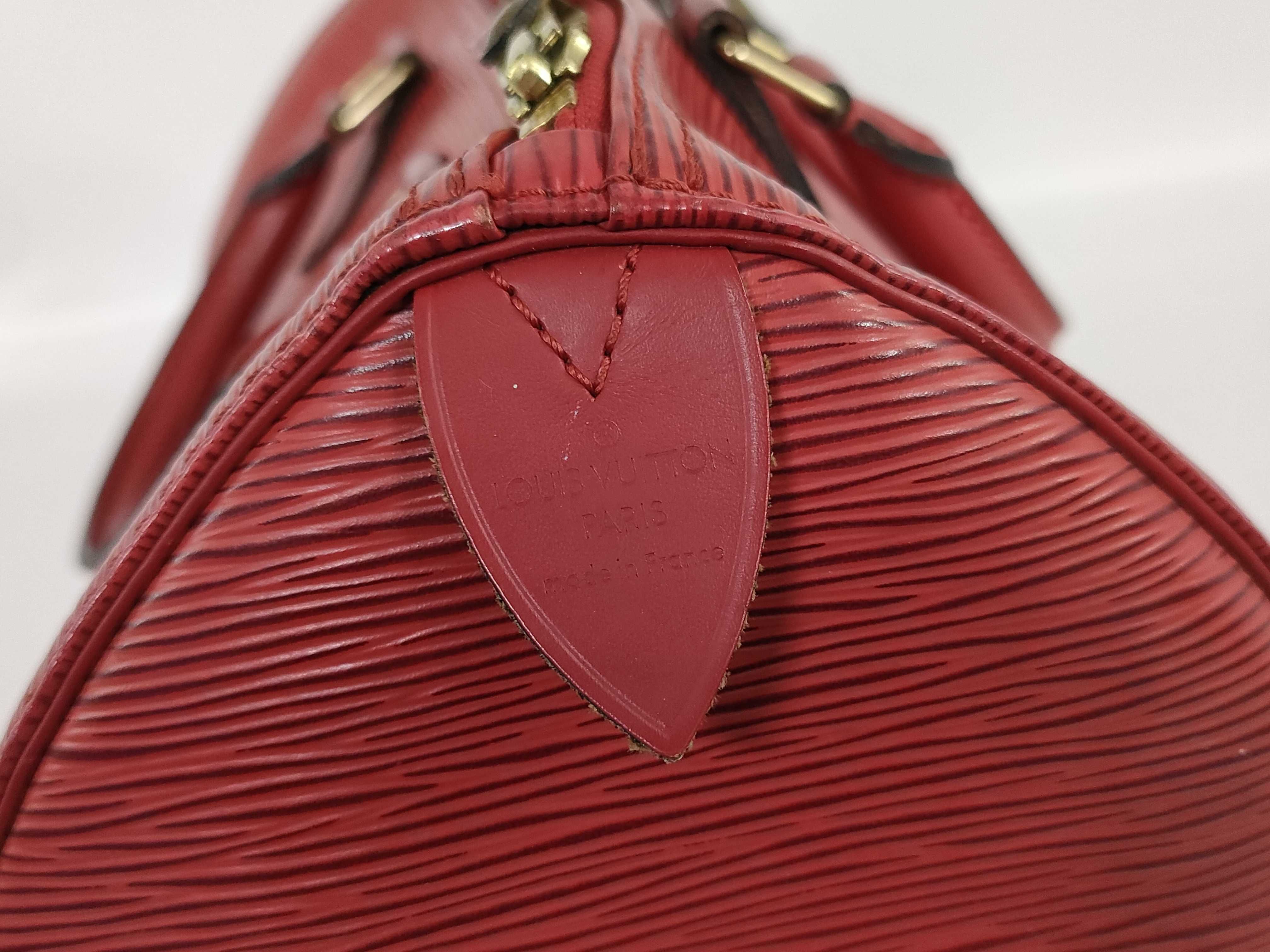 Epi Speedy 30 Epi Red Handbag — view 11