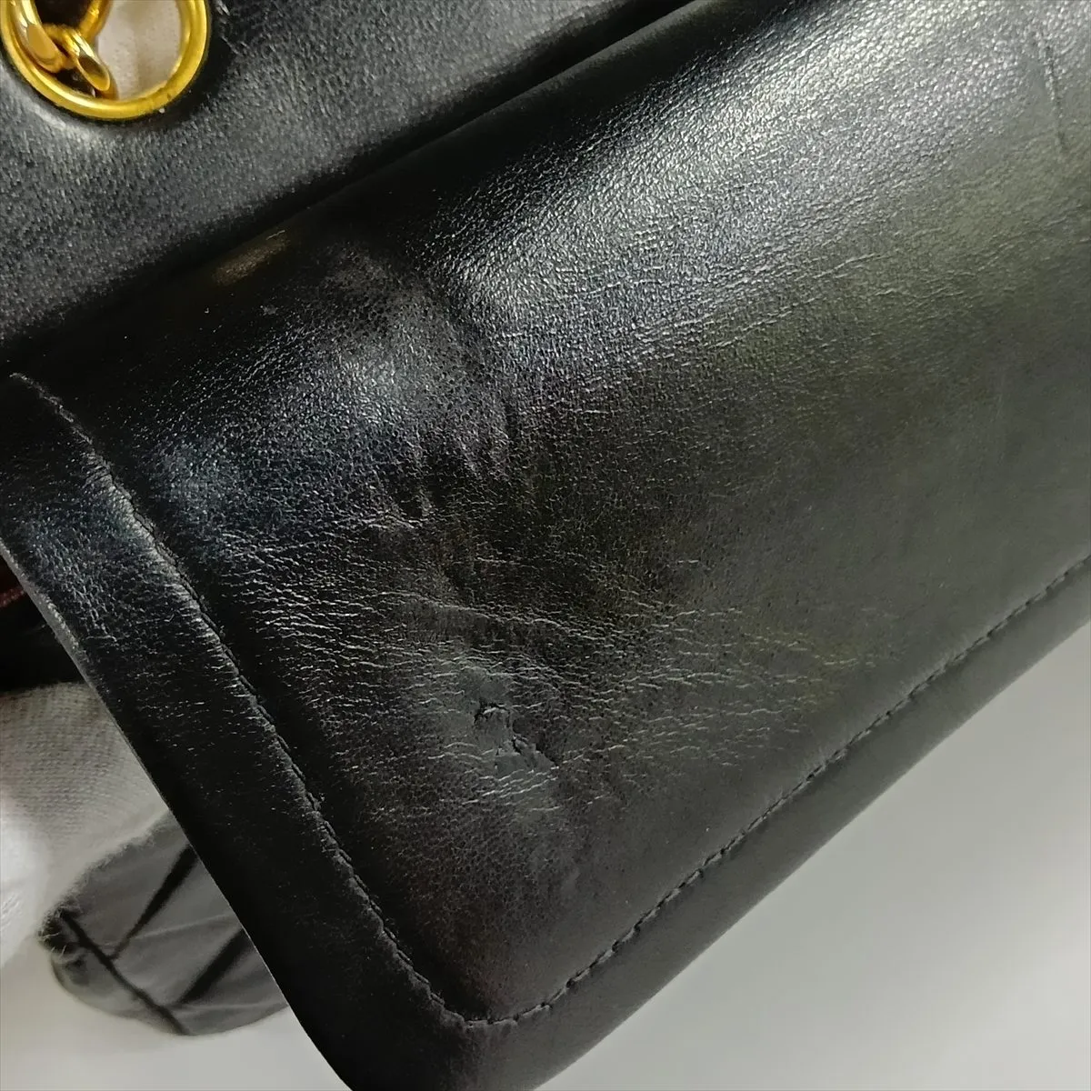 Matelassé 25 Lambskin Double Flap Double Chain Bag, Black with Gold Hardware, 6520142, Series 6, A01112 — view 14