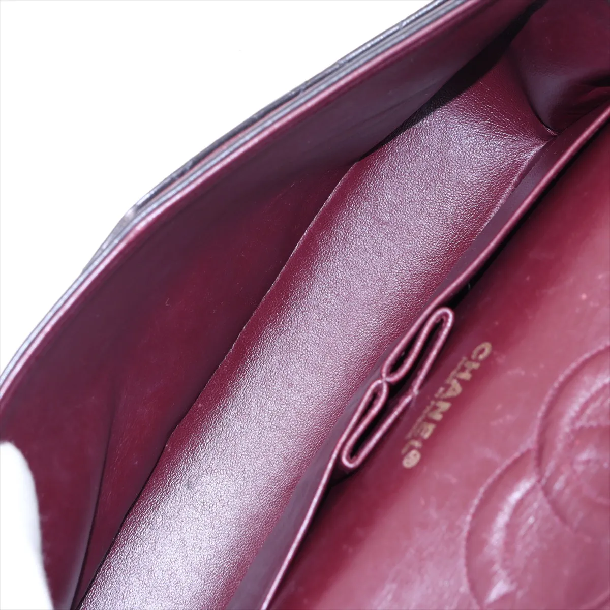 Matelassé 25 Lambskin Double Flap Double Chain Bag, Black with Gold Hardware, 6520142, Series 6, A01112 — view 6