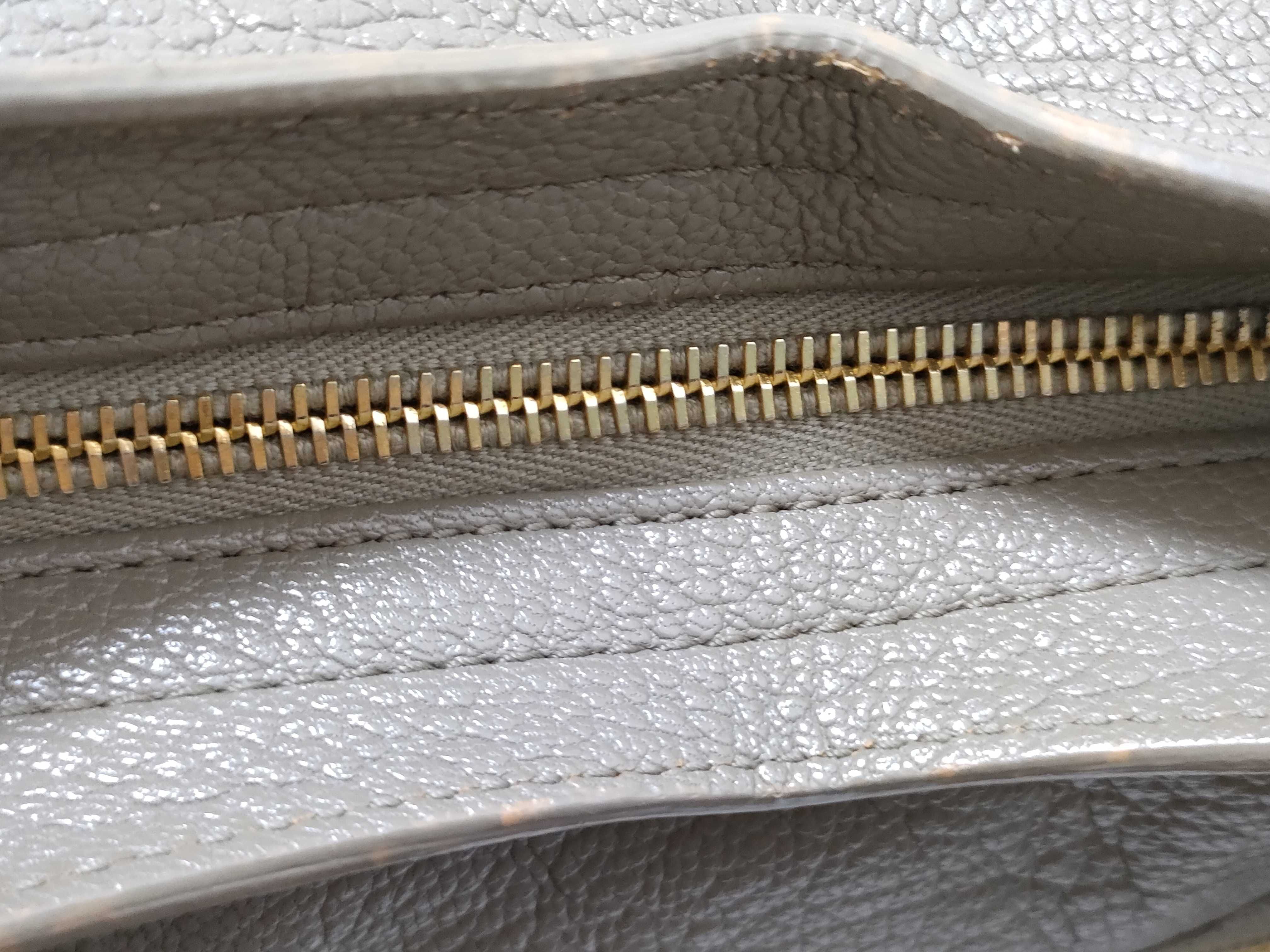 The City SG - Metallic Edge City Leather 2-Way Handbag Grey 505984 Shoulder Bag — view 7