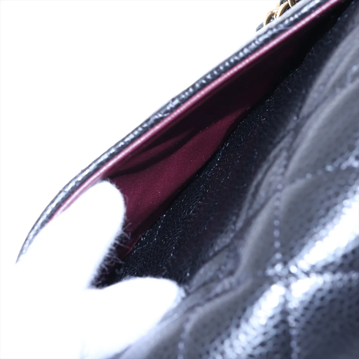 [Individually packaged] Chanel Matelassé 25 Caviar Skin Double Flap Double Chain Bag Black Gold Hardware GKUEP8GH Random Plate A01112 — view 12
