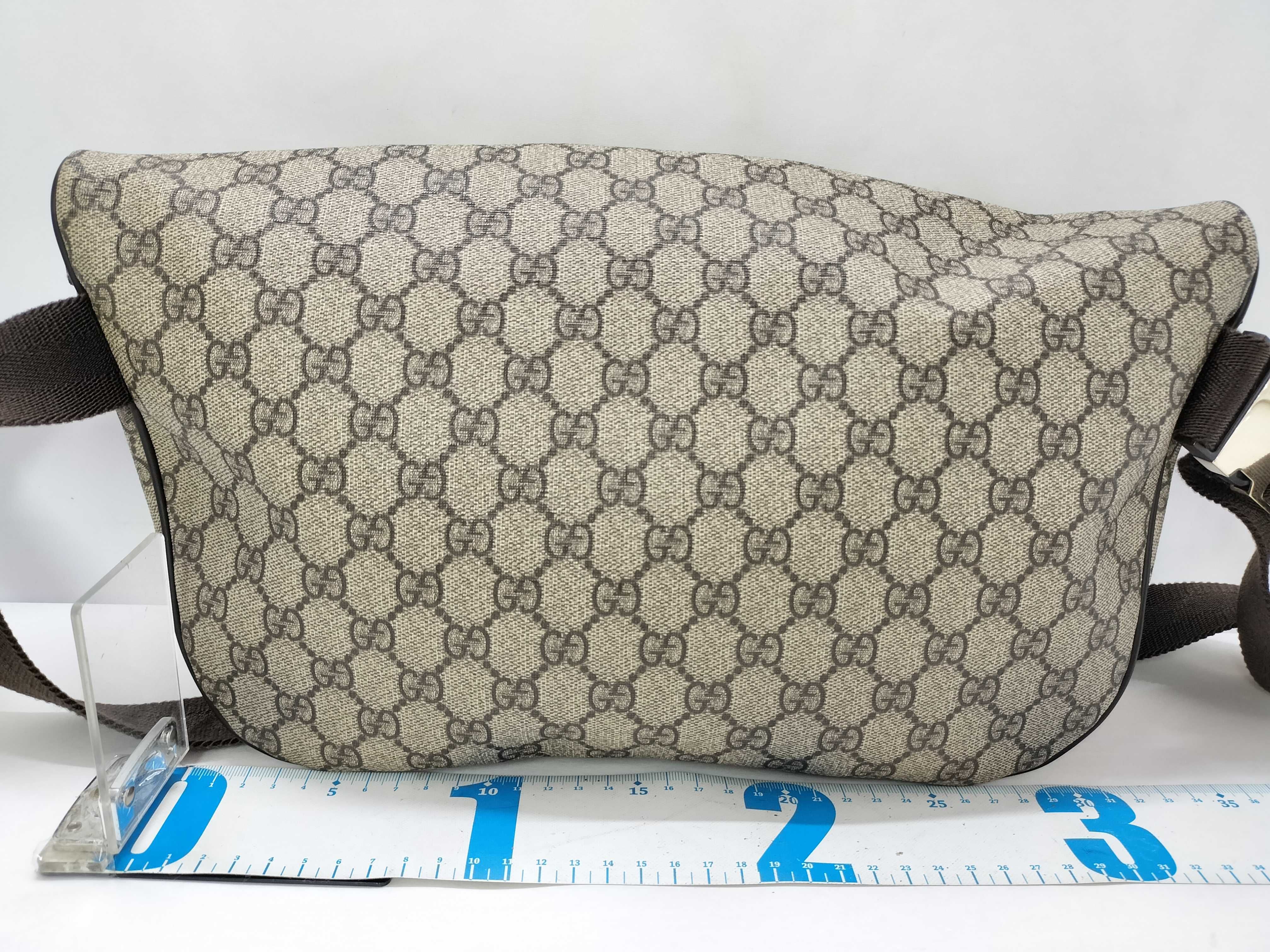 GG Supreme PVC x Leather Body Bag, Beige, 211110 (Waist Bag) — view 2