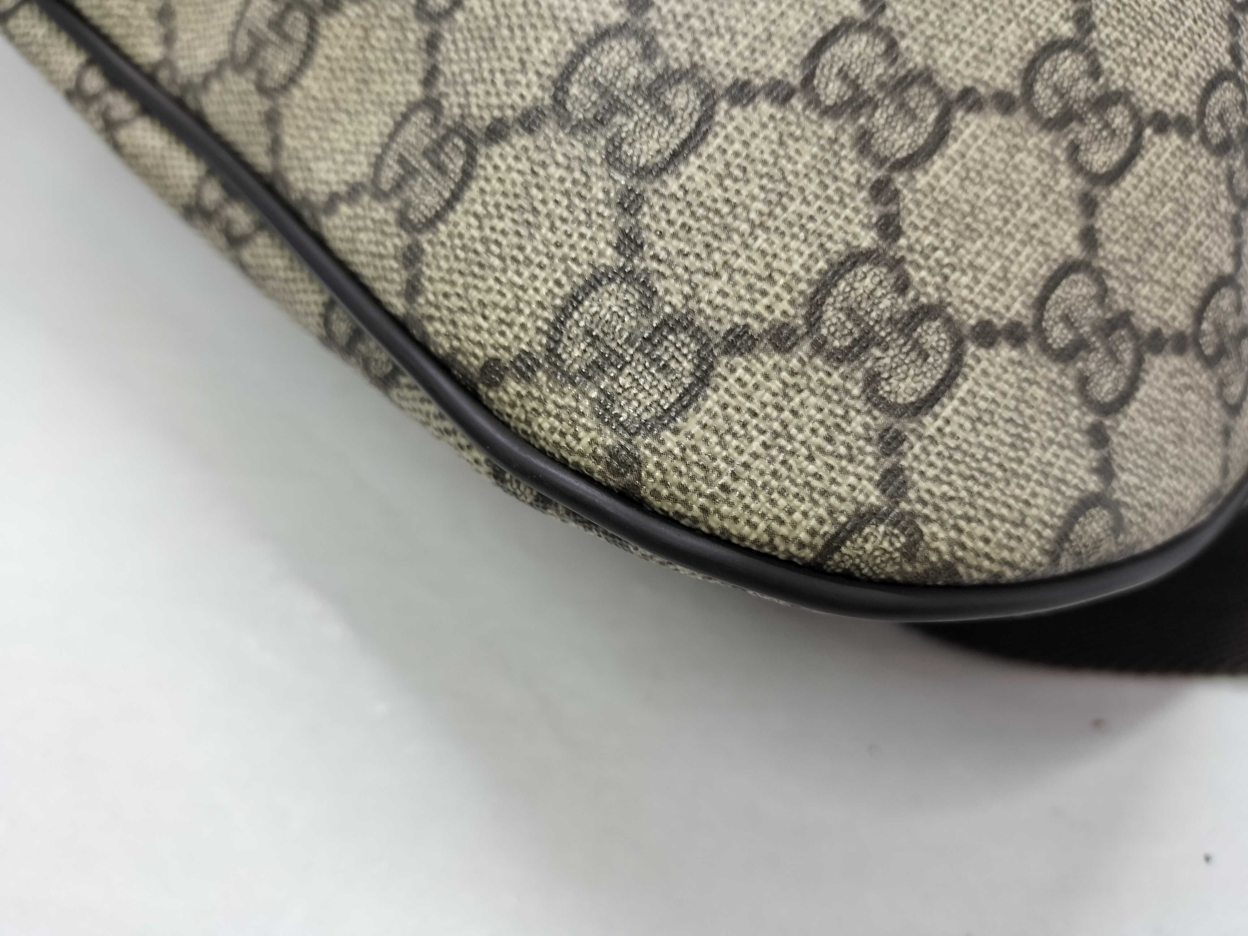 GG Supreme PVC x Leather Body Bag, Beige, 211110 (Waist Bag) — view 6