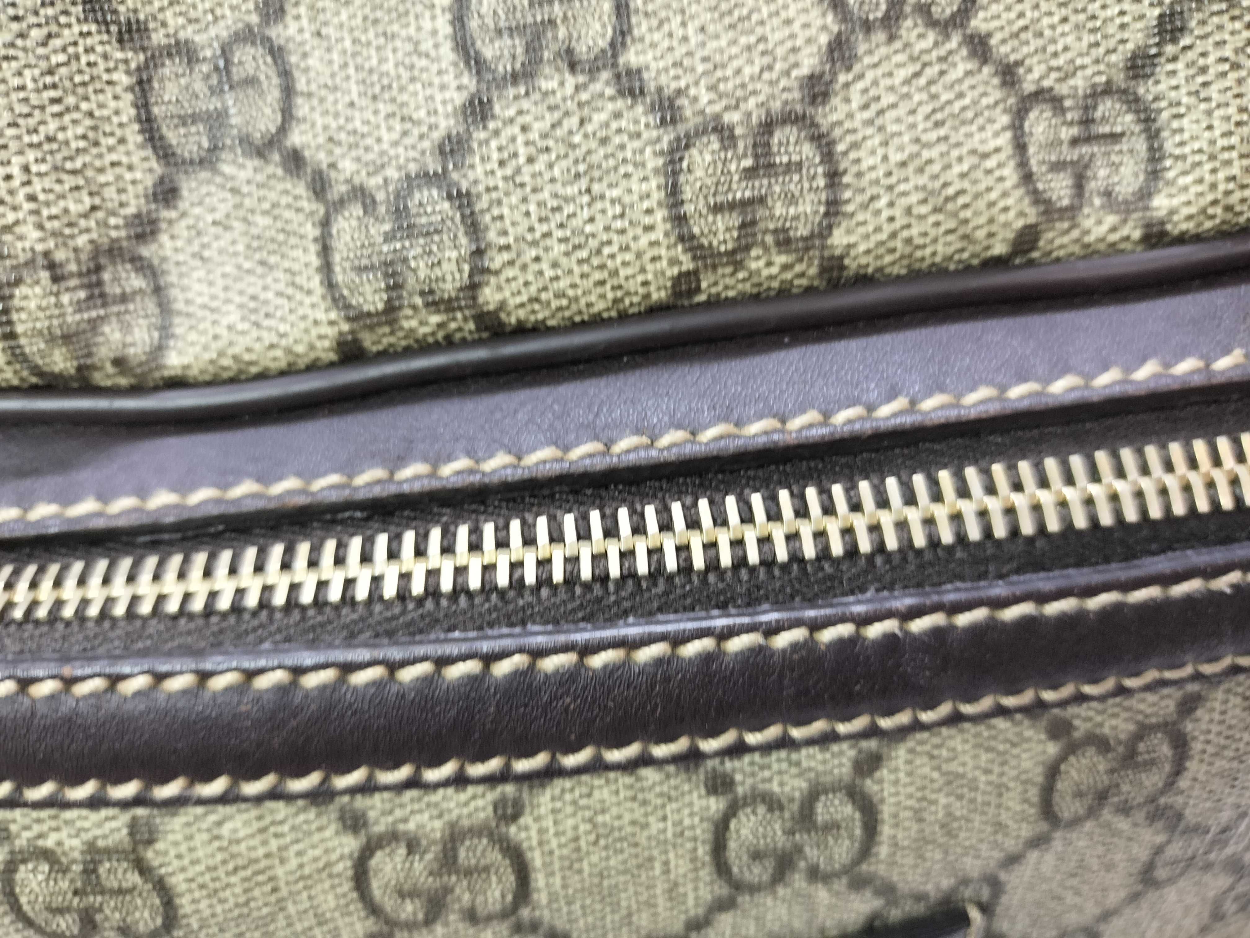 GG Supreme PVC x Leather Body Bag, Beige, 211110 (Waist Bag) — view 7