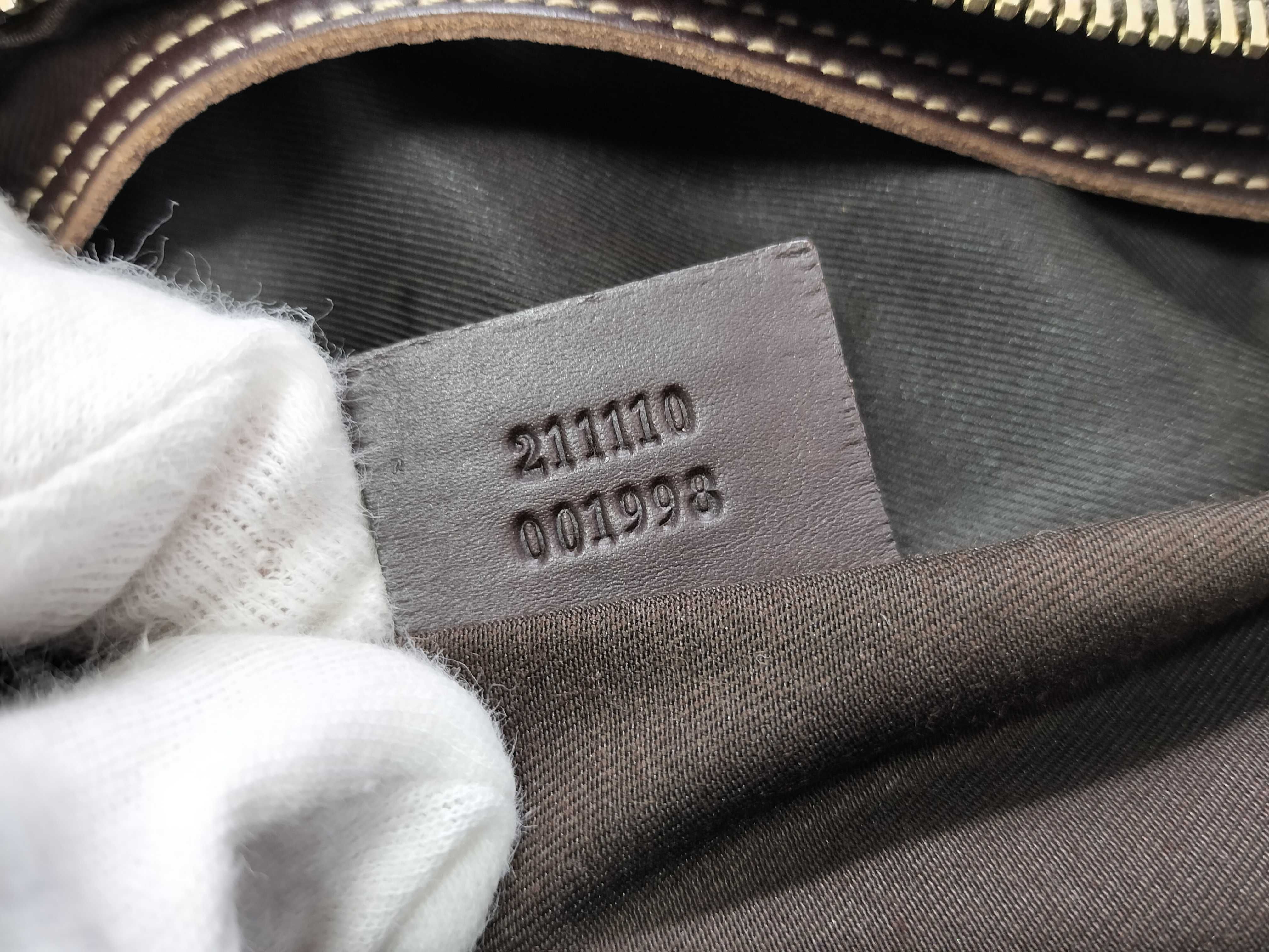 GG Supreme PVC x Leather Body Bag, Beige, 211110 (Waist Bag) — view 10