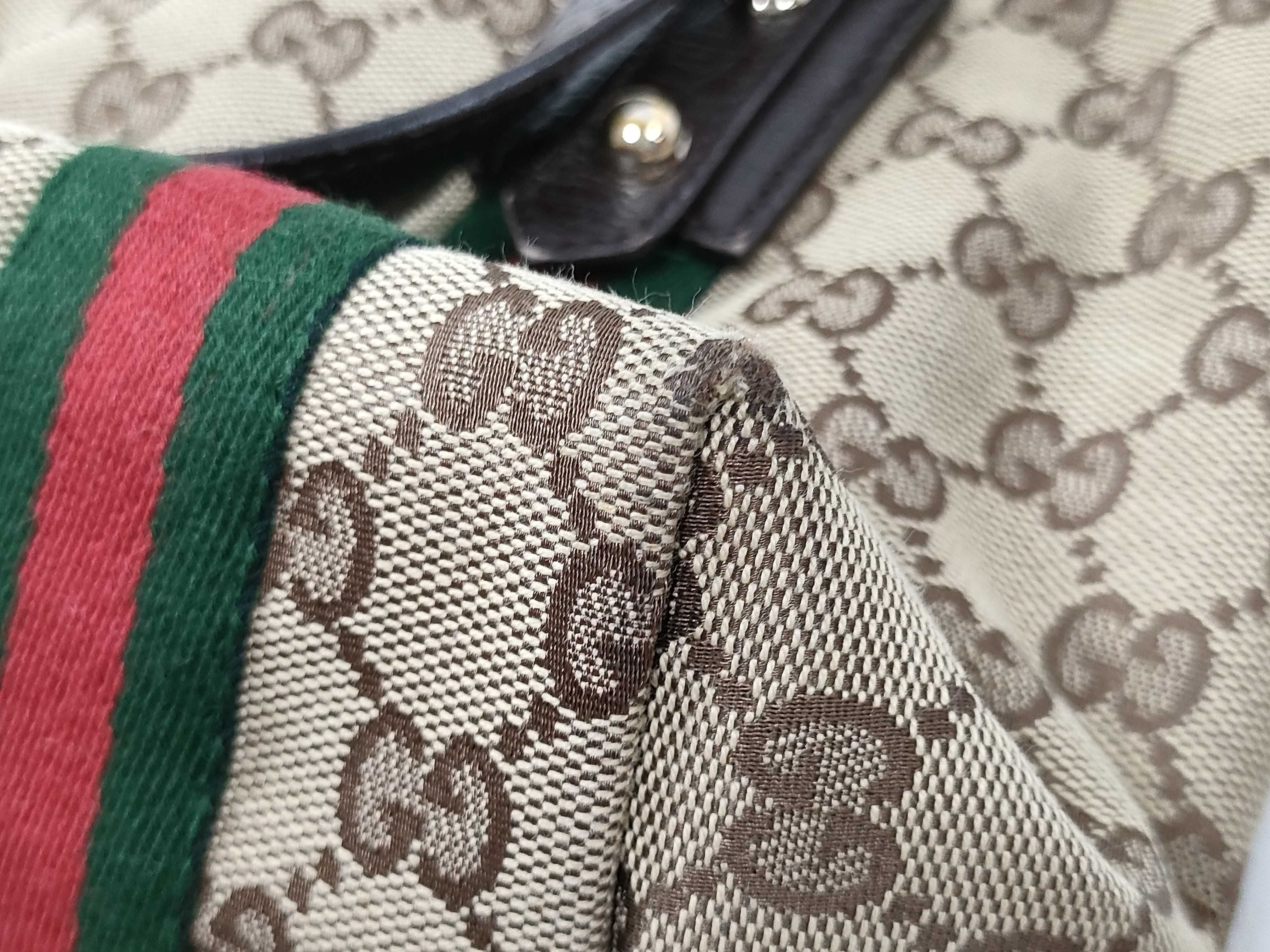 GG Canvas Tote Bag, Beige x Sherry Handbag — view 12
