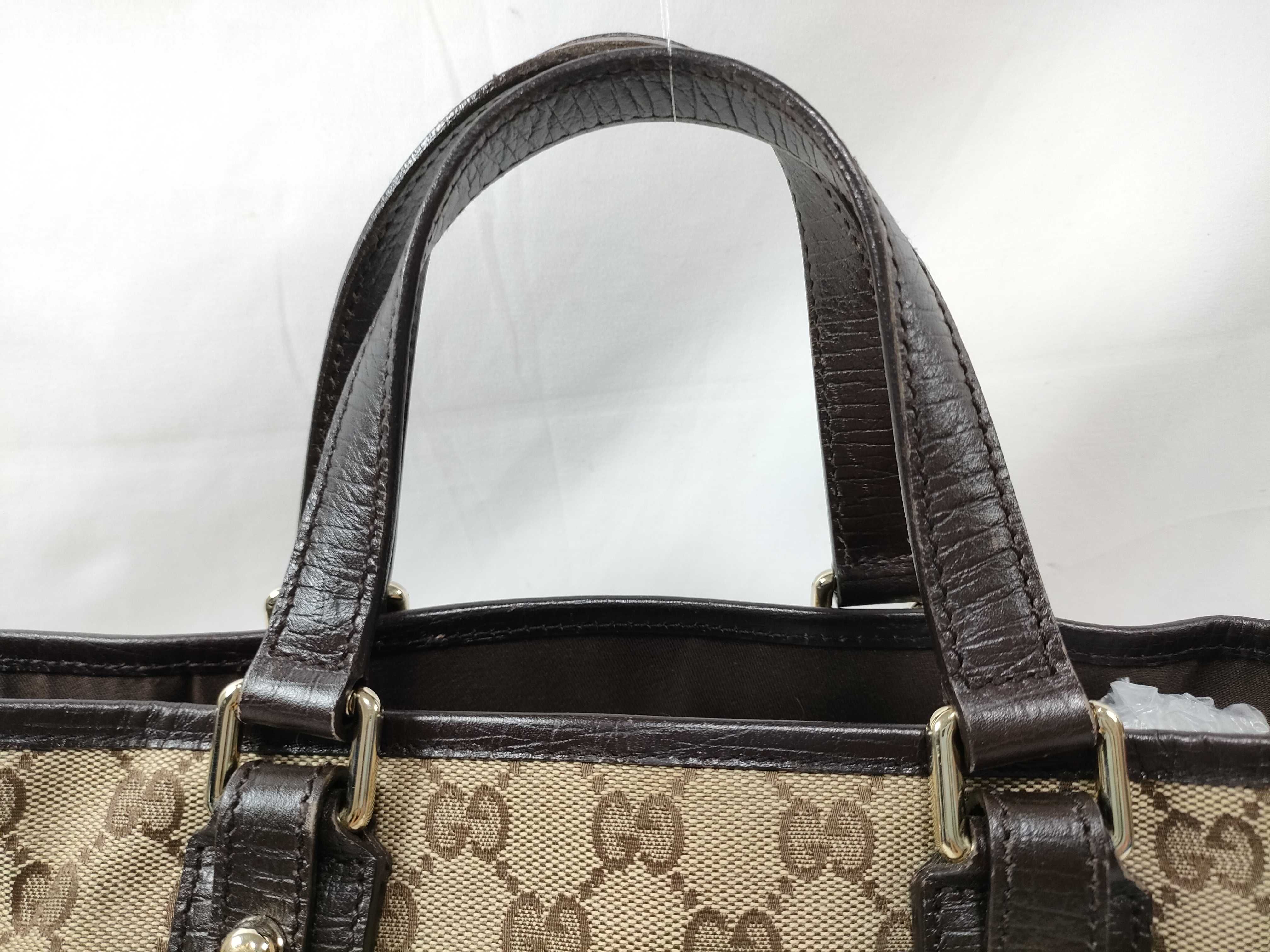 GG Canvas Tote Bag, Beige x Sherry Handbag — view 3