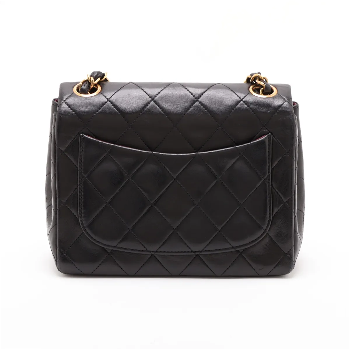 Mini Matelassé 17 Lambskin Single Flap Single Chain Bag, Black with Gold Hardware, 3088380, Series 3, A01115 — view 2