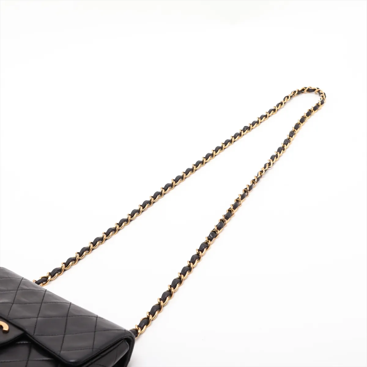 Mini Matelassé 17 Lambskin Single Flap Single Chain Bag, Black with Gold Hardware, 3088380, Series 3, A01115 — view 5