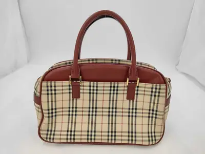 Mini Boston Tote Bag, Nova Check Tote Bag