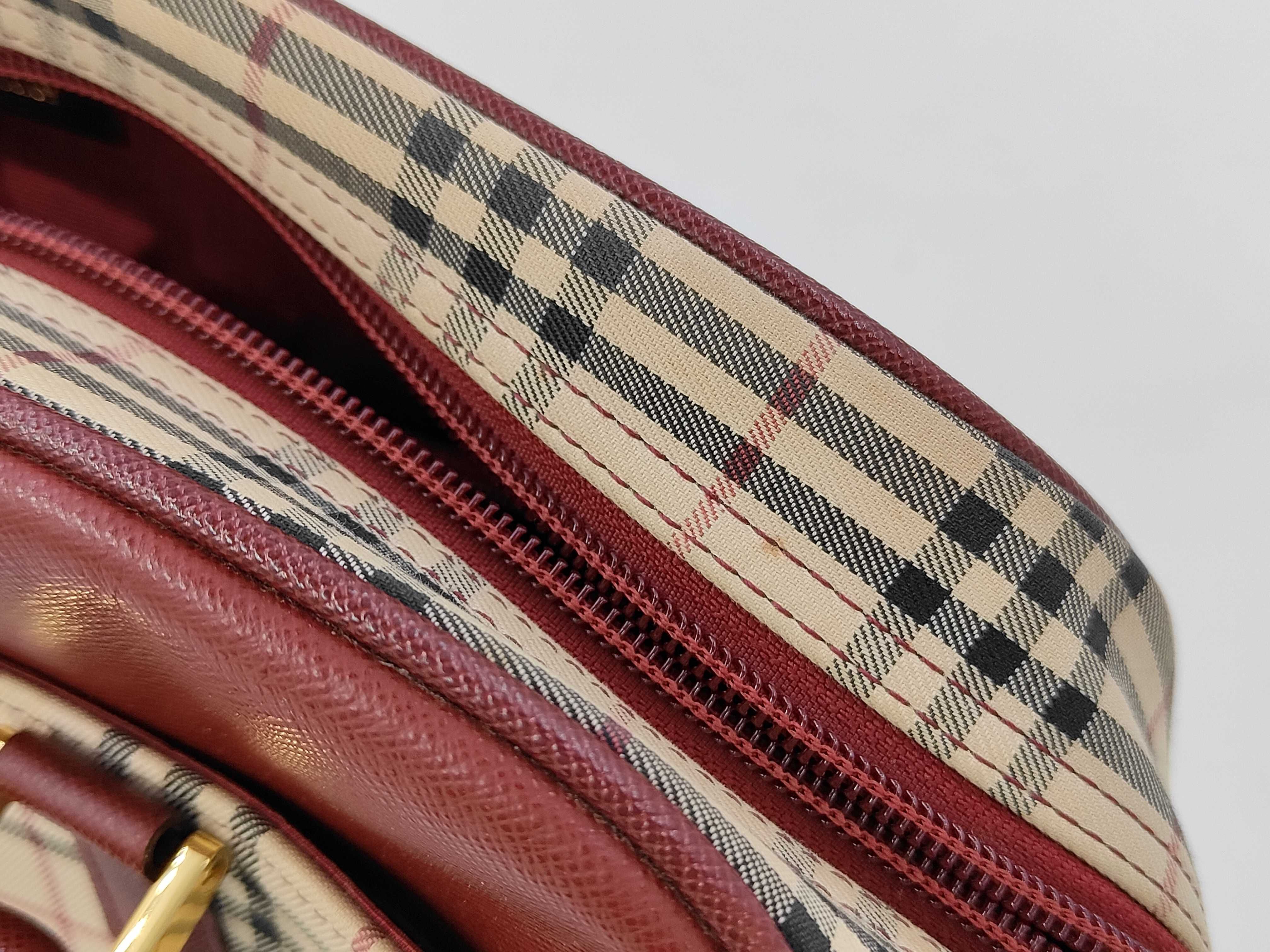 Mini Boston Tote Bag, Nova Check Tote Bag — view 11